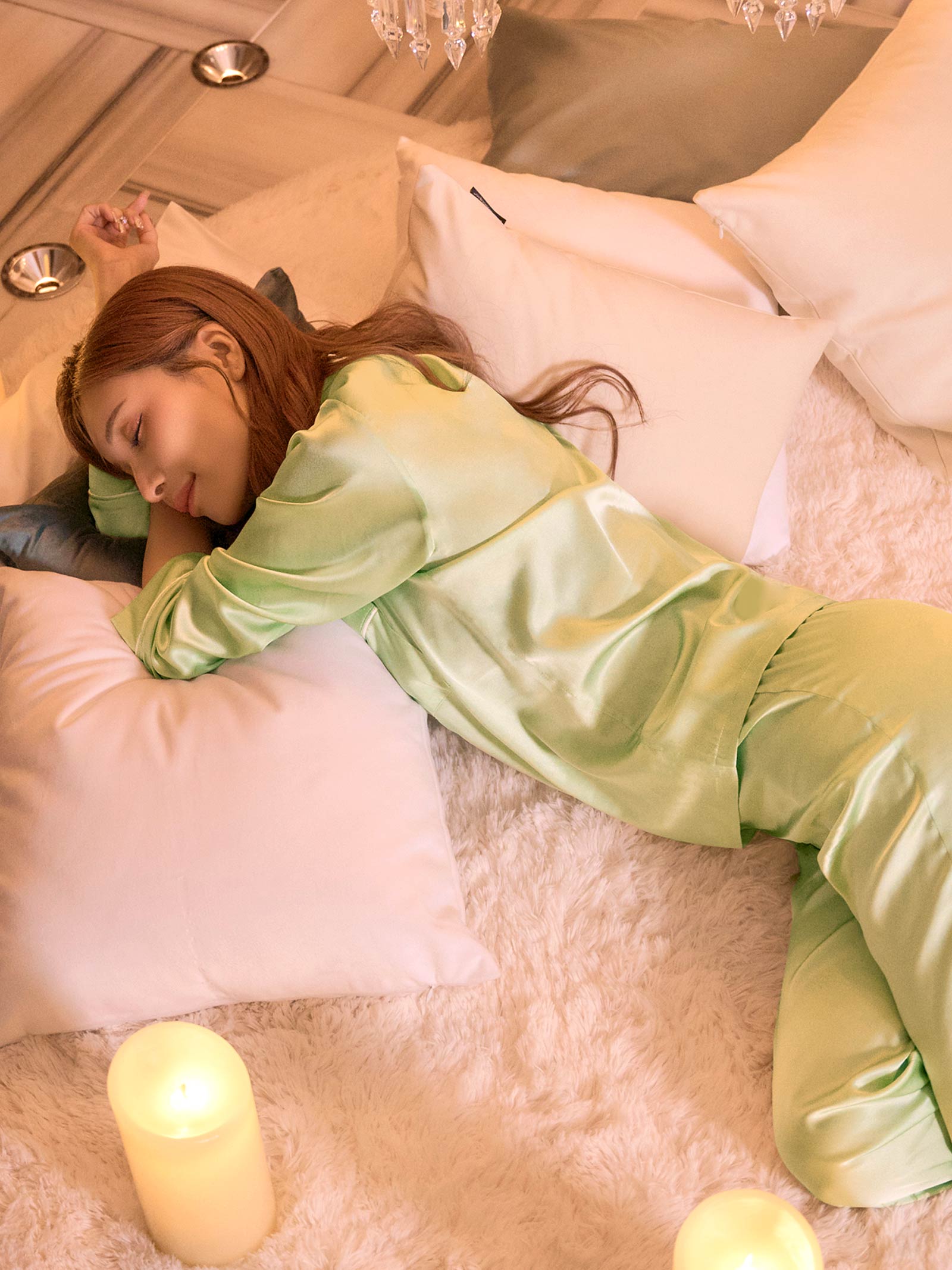 【Mivera&/みゆうプロデュース】シルクグレースパジャマ