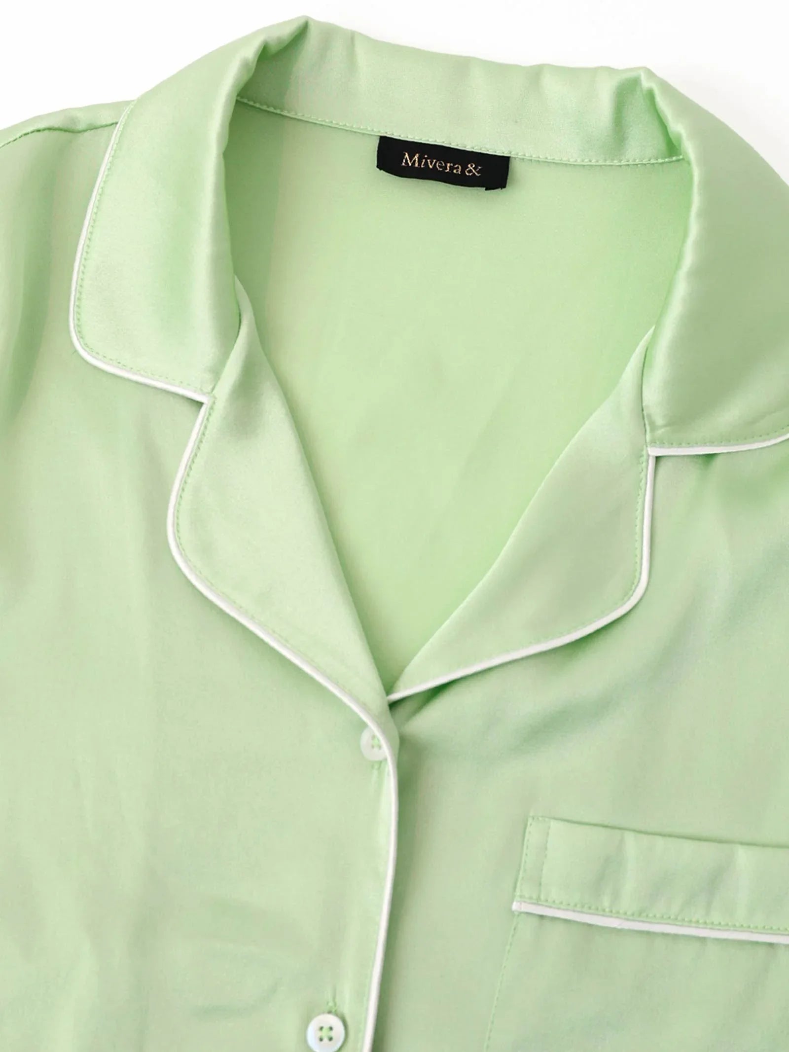 【Mivera&/みゆうプロデュース】Silk Grace Pajamas シルクグレースパジャマ / レディース MINT