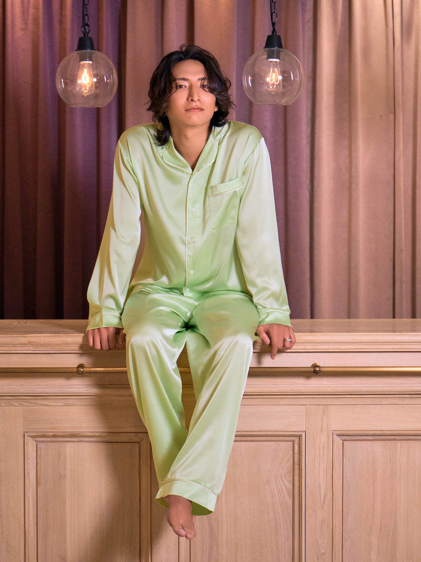 【Mivera&/みゆうプロデュース】シルクグレースパジャマ