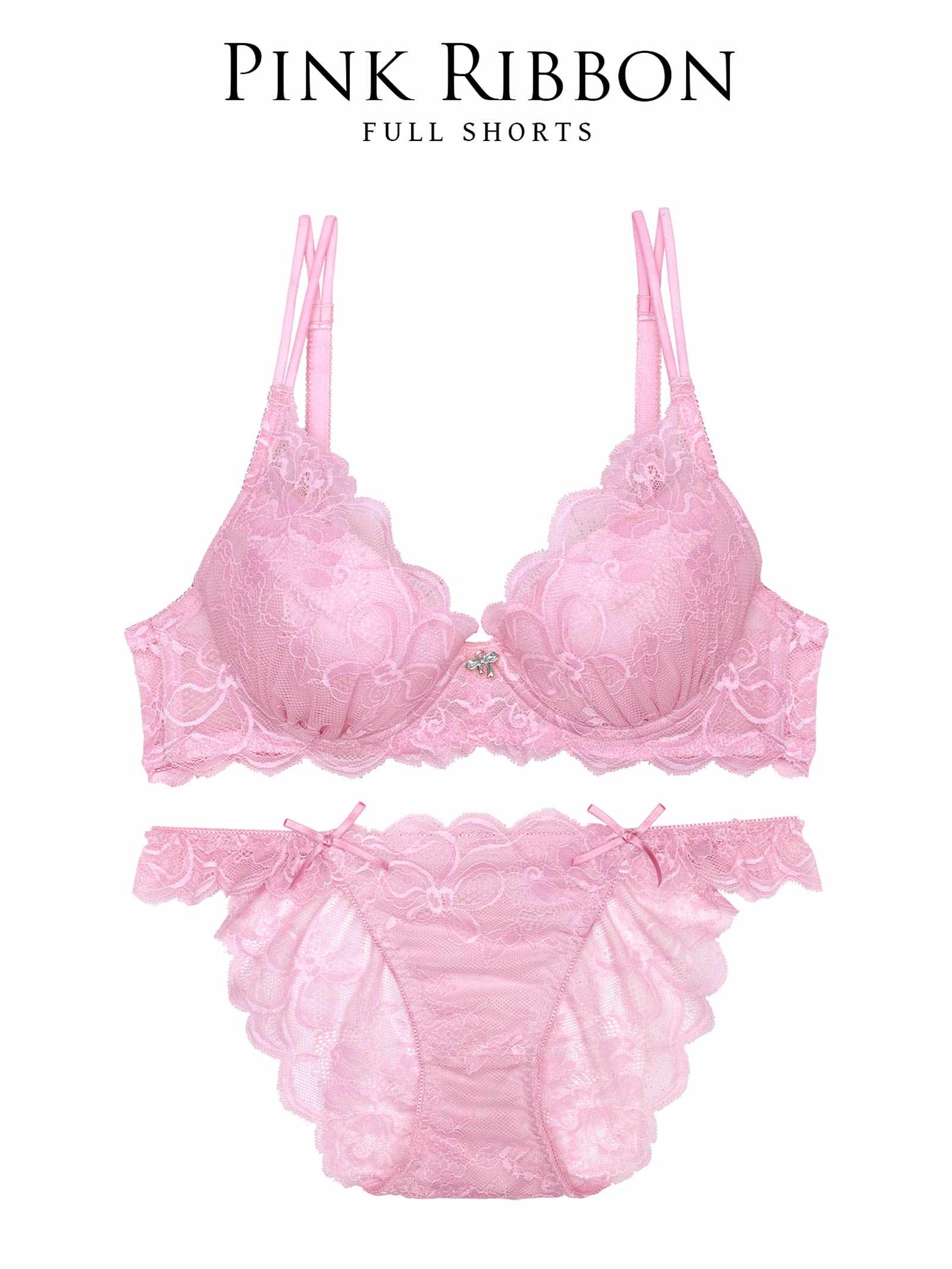 【伊藤桃々プロデュース/Rosem】フルールレースブラセット/ピンクリボン