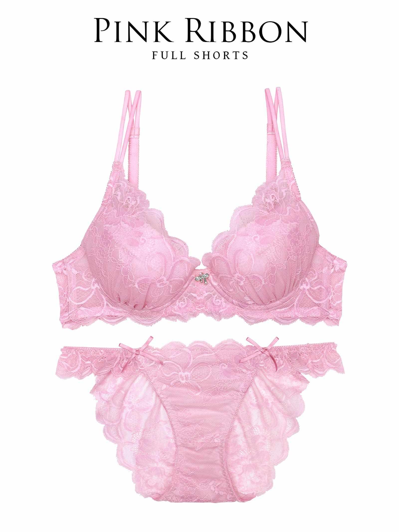 【伊藤桃々プロデュース/Rosem】フルールレースブラセット/ピンクリボン