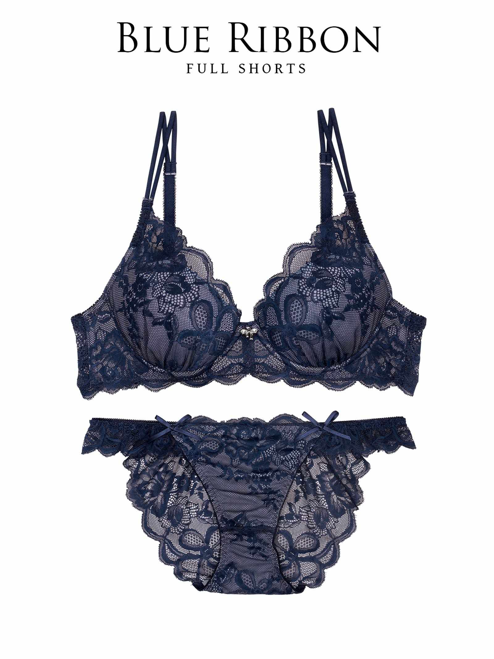 8/11新作!【伊藤桃々プロデュース/Rosem】フルールレースブラセット/ブルーリボン