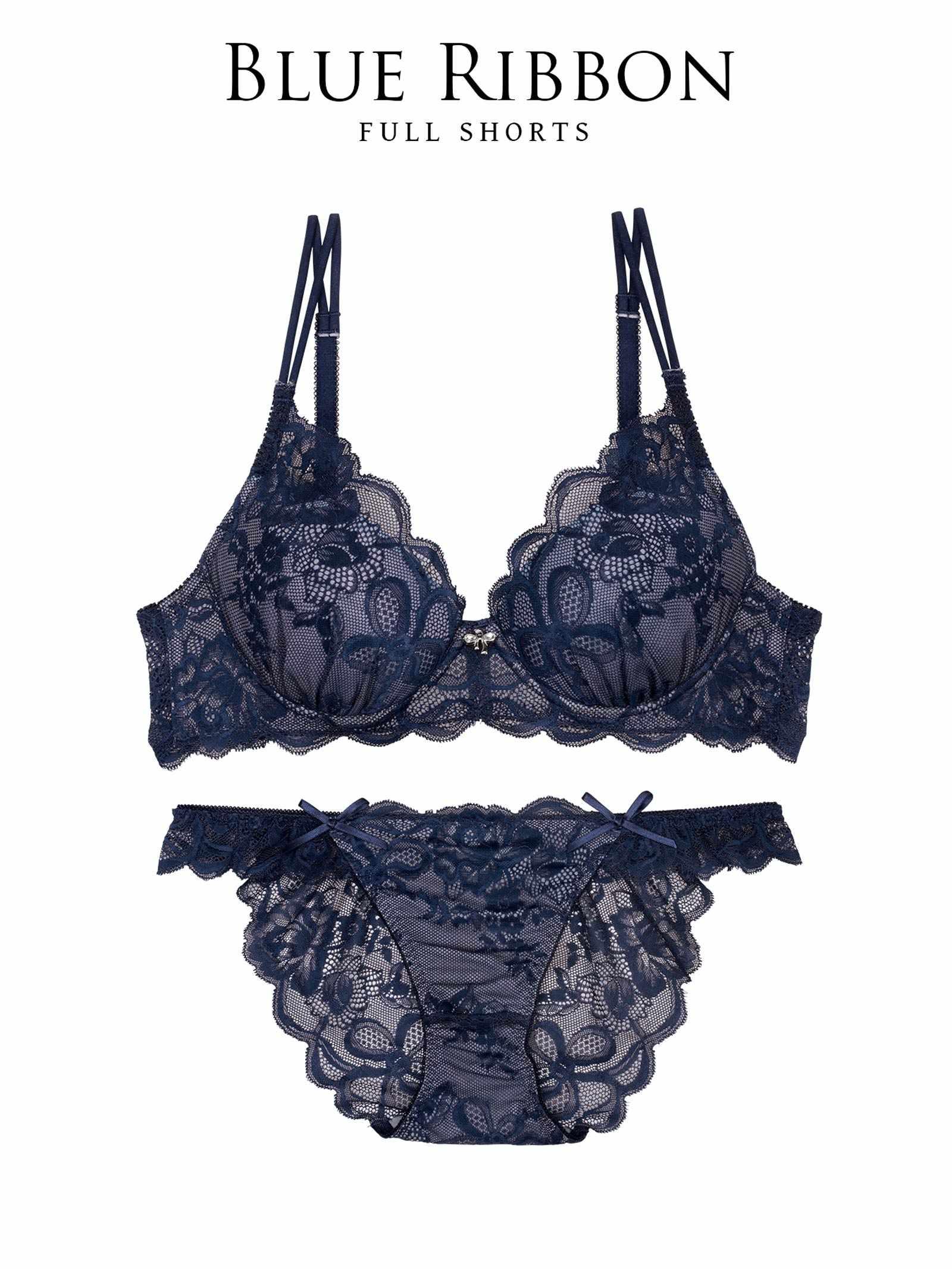 8/11新作!【伊藤桃々プロデュース/Rosem】フルールレースブラセット/ブルーリボン