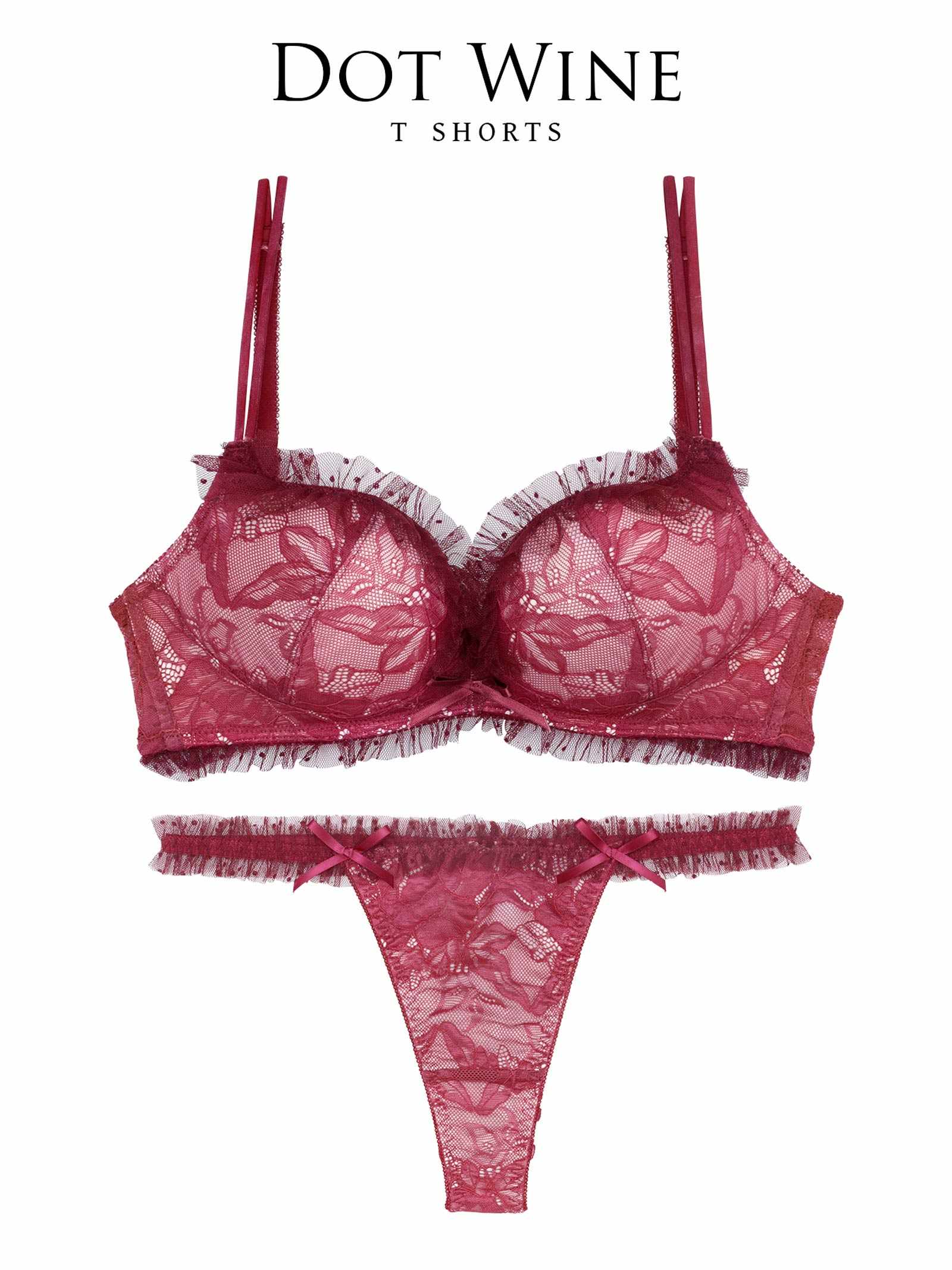 8/11新作!【伊藤桃々プロデュース/Rosem】ドットレーシーノンワイヤーブラセット/ドットワイン