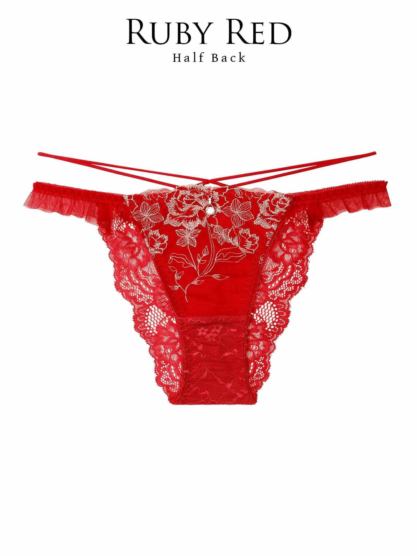 1/13新作!【伊藤桃々プロデュース/Rosem】リッチラメローズ単品ハーフバックショーツ - 【公式】247Lingerie