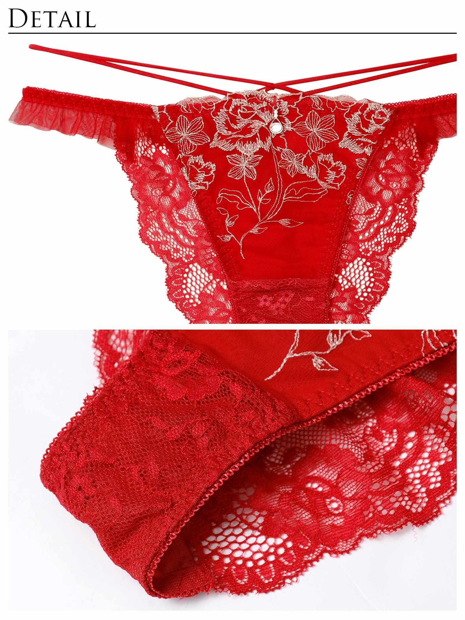 1/13新作!【伊藤桃々プロデュース/Rosem】リッチラメローズ単品ハーフバックショーツ - 【公式】247Lingerie