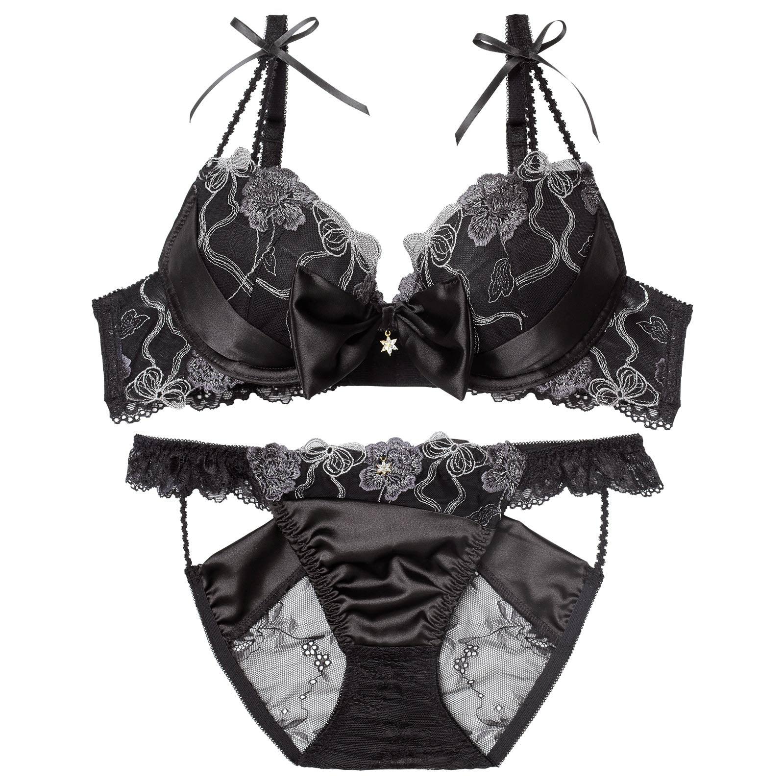 【伊藤桃々プロデュース/Rosem】プレゼントリボンブラセット/シャインブラック