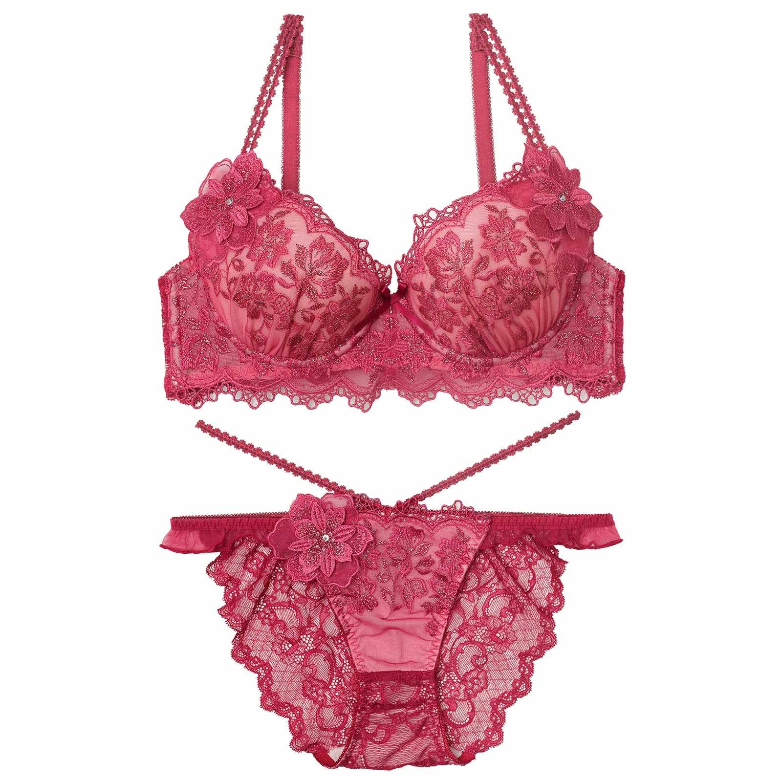 3/21新作!【伊藤桃々プロデュース/Rosem】エレガンスフルールブラセット/ルージュレッド