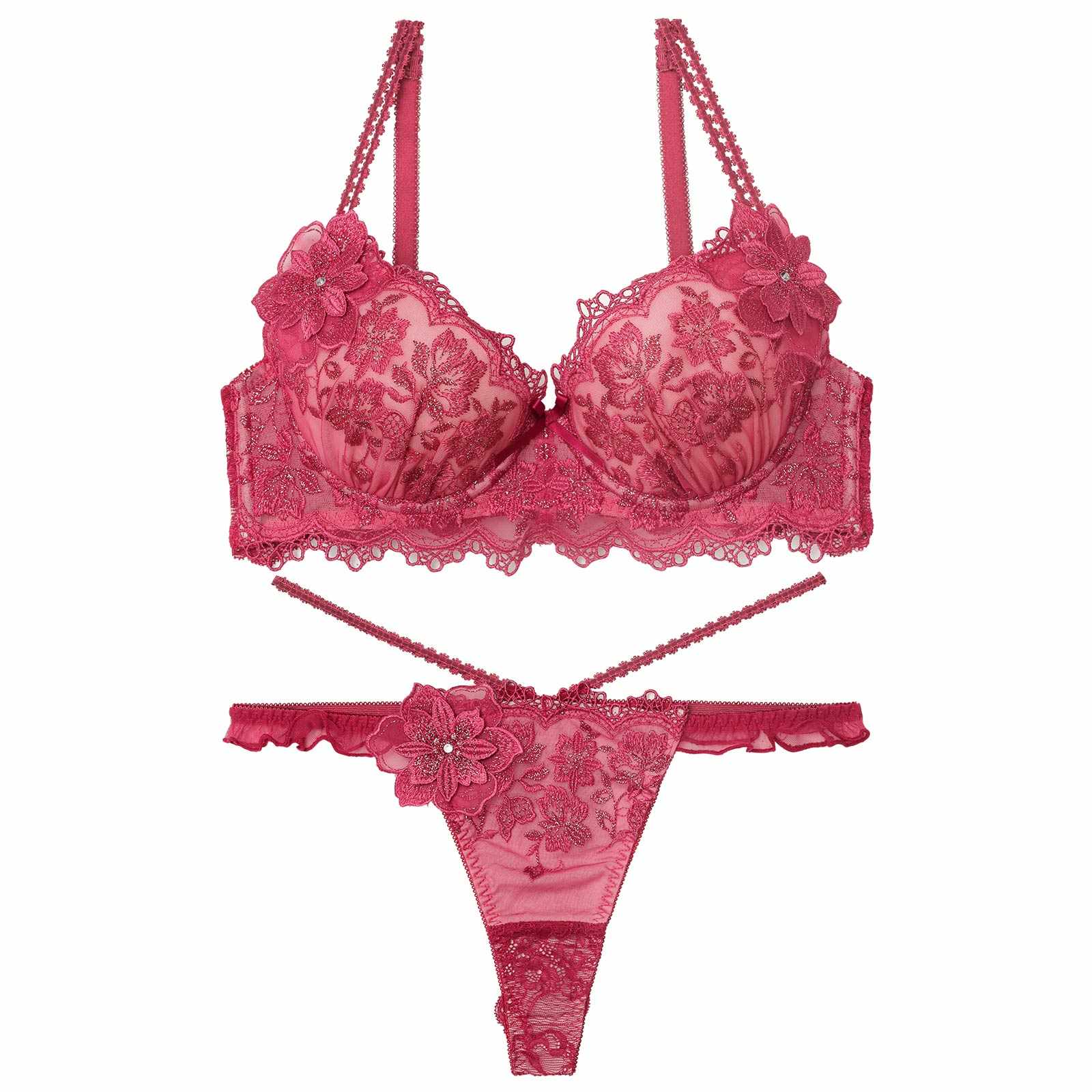 3/21新作!【伊藤桃々プロデュース/Rosem】エレガンスフルールブラセット/ルージュレッド