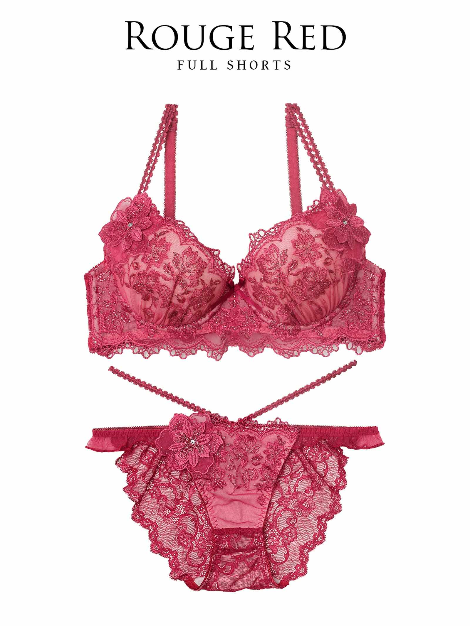 3/21新作!【伊藤桃々プロデュース/Rosem】エレガンスフルールブラセット/ルージュレッド