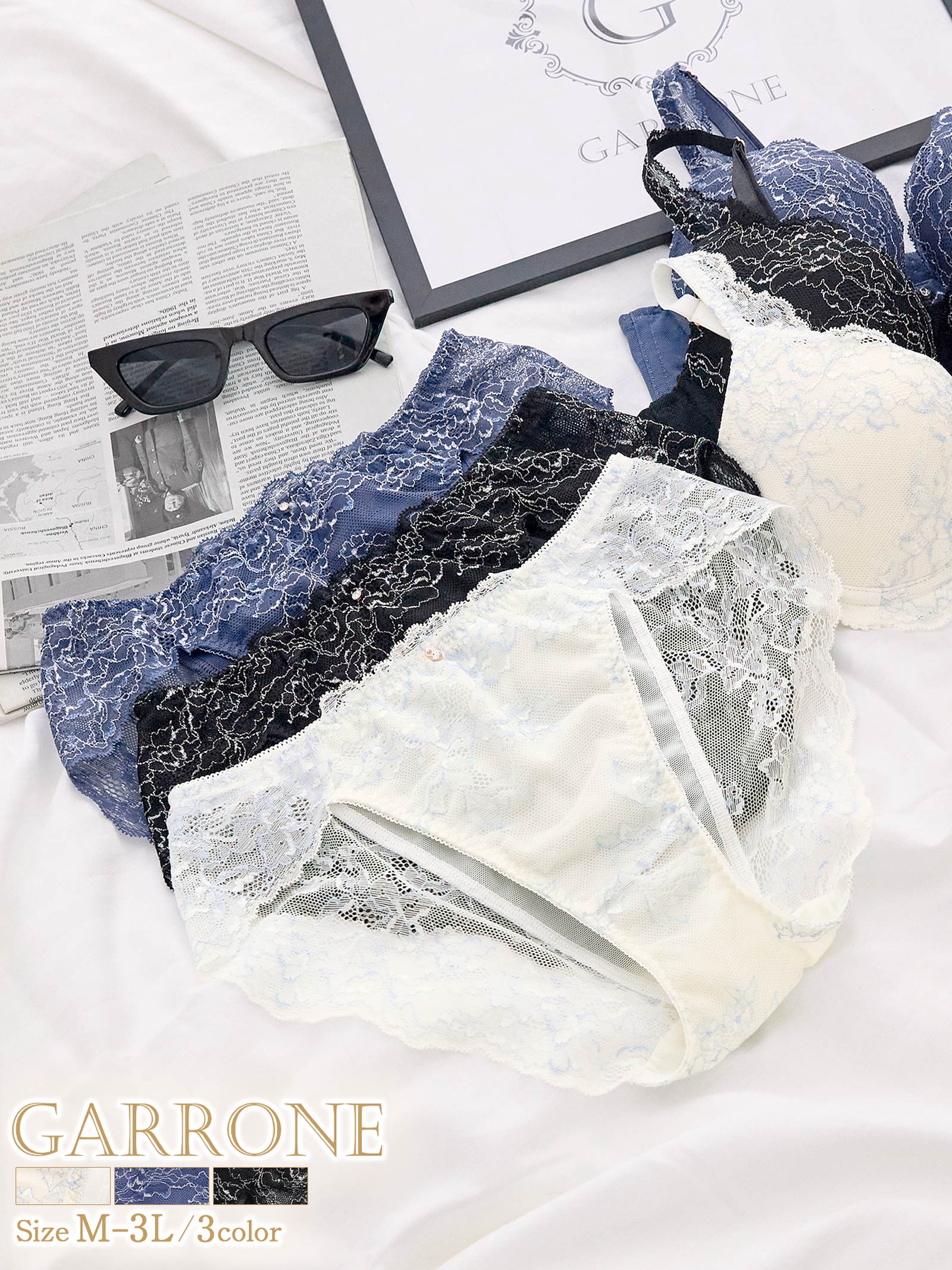 【ダレノガレ明美プロデュース/GARRONE】Luxury Floral Shorts ラグジュアリーフローラル ショーツ