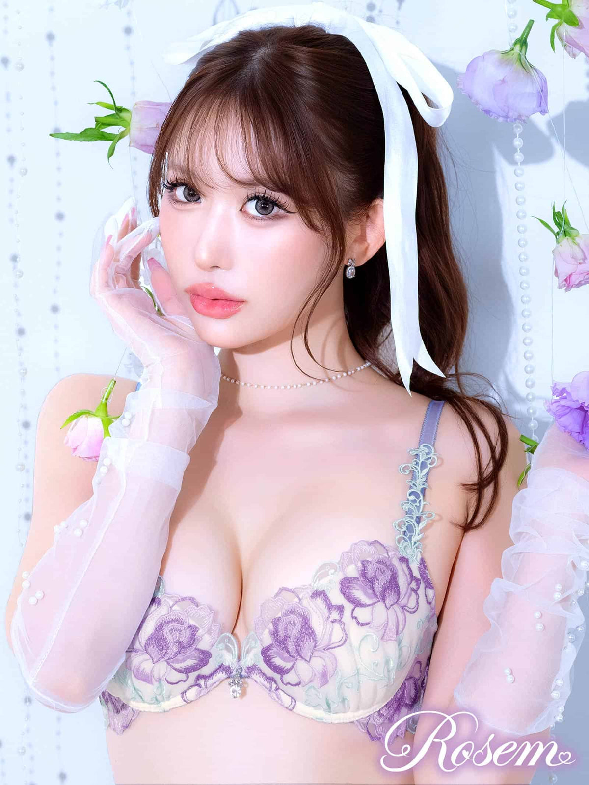 10/22新作!【伊藤桃々プロデュース/Rosem】エターナルフラワーブラセット/ユニコーンホワイト