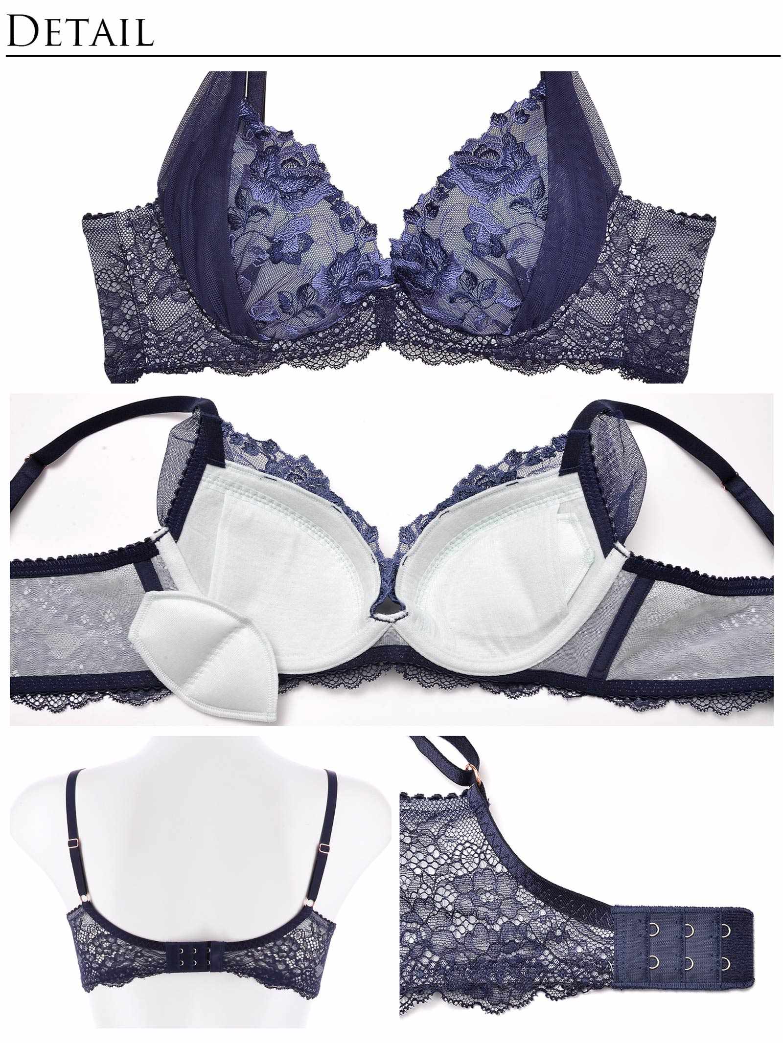 【ダレノガレ明美プロデュース/GARRONE】rose antique bra&shorts ローズ アンティーク ブラ&ショーツ