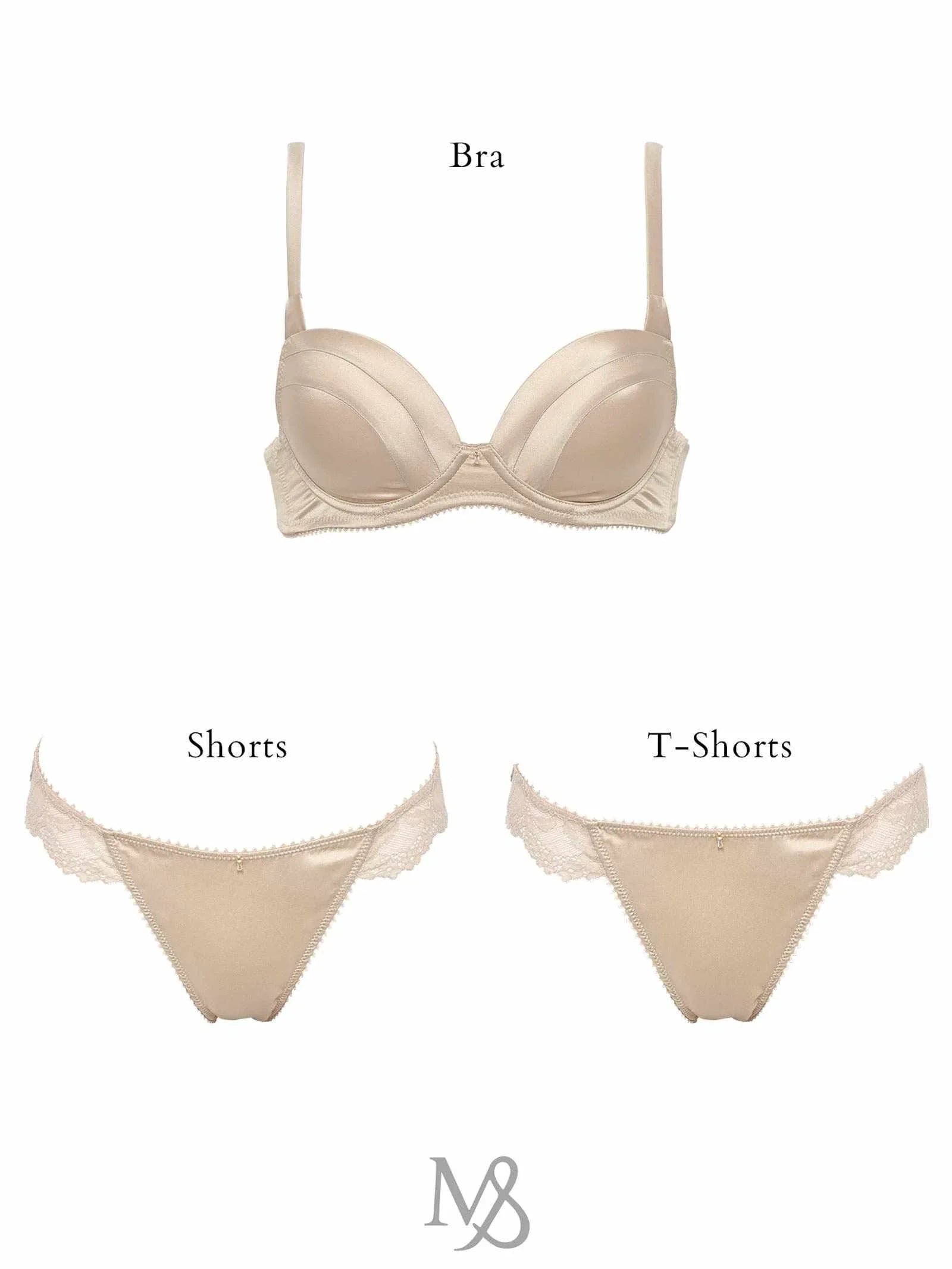 【Mivera&/みゆうプロデュース】Silk Grace Bra シルクグレースブラ / GOLD