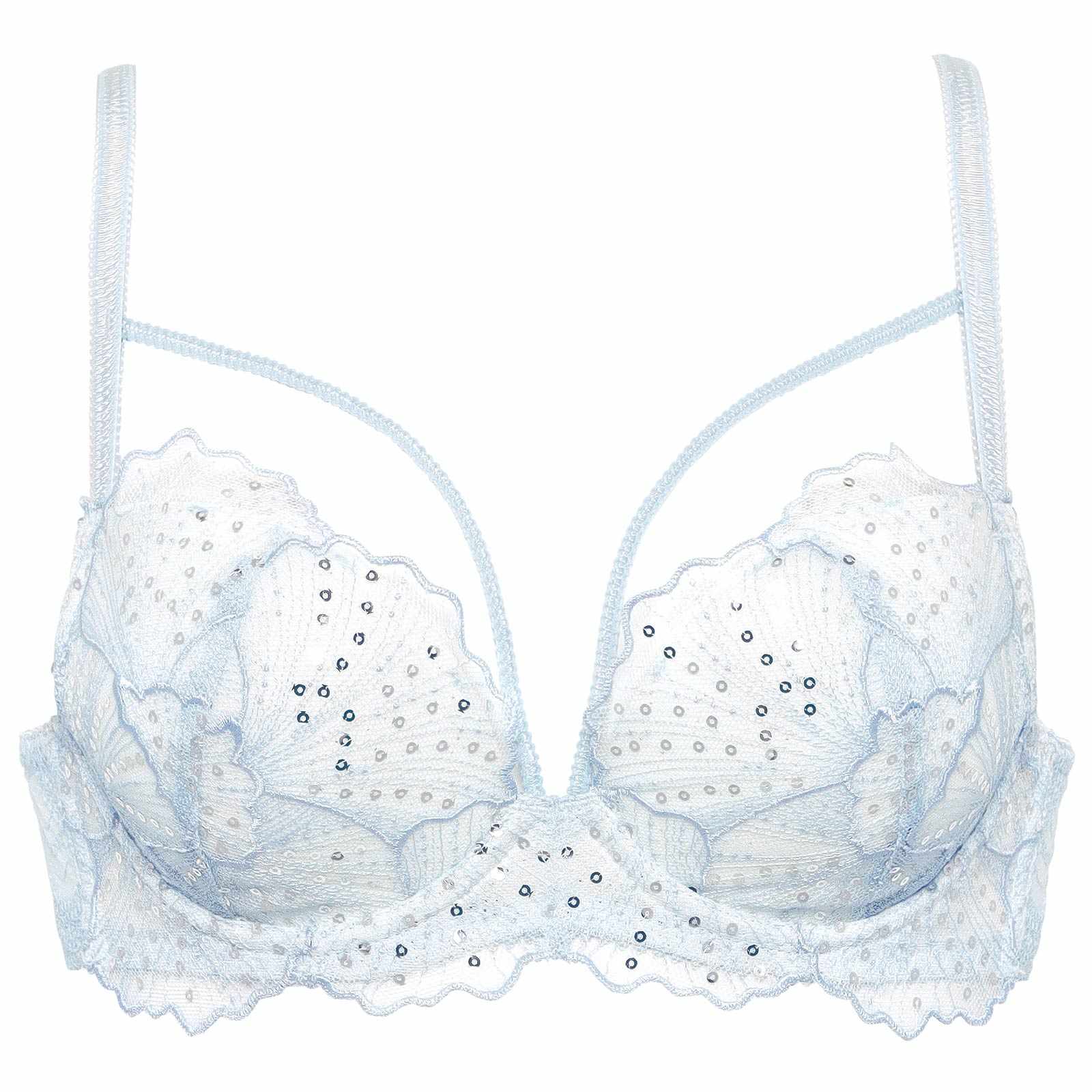 11/5再販!【Mivera&/みゆうプロデュース】Luminous Shell Line bra ルミナスシェルラインブラ / SAX