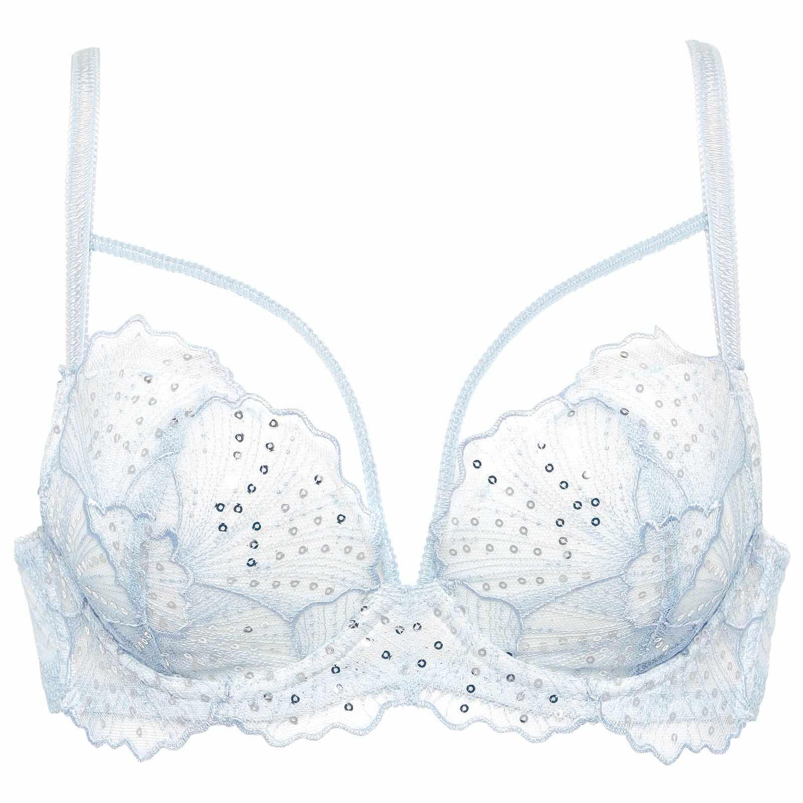 【Mivera&/みゆうプロデュース】Luminous Shell Line bra ルミナスシェルラインブラ / SAX