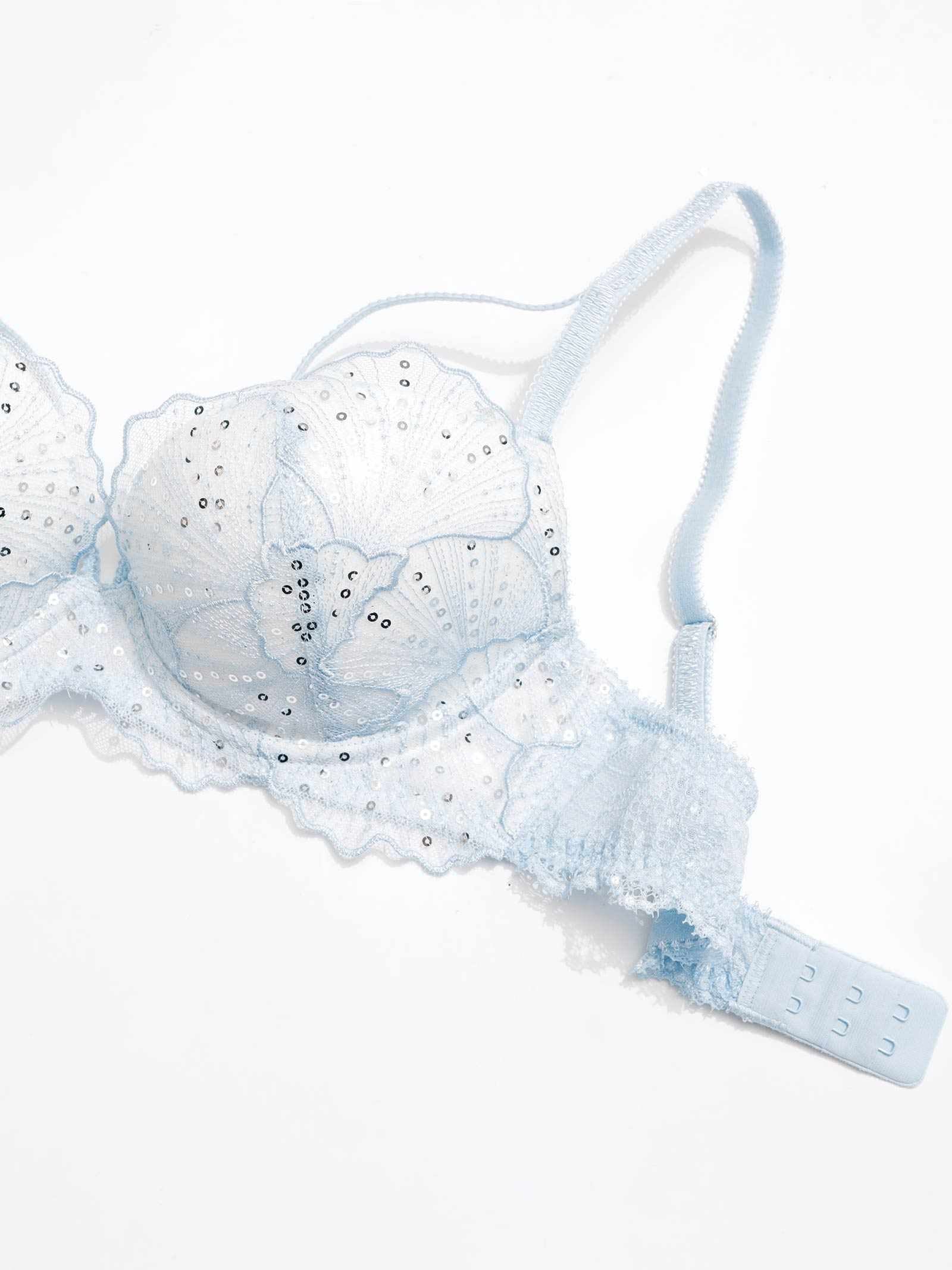 11/5再販!【Mivera&/みゆうプロデュース】Luminous Shell Line bra ルミナスシェルラインブラ / SAX