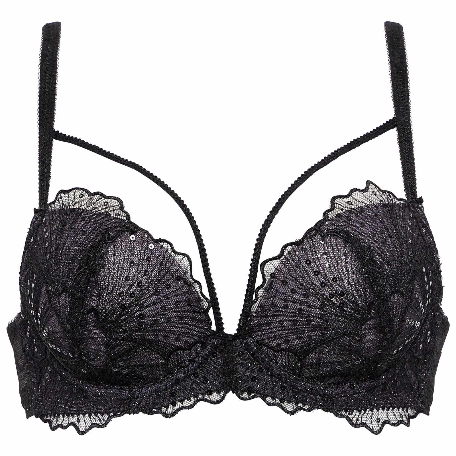 11/5再販!【Mivera&/みゆうプロデュース】Luminous Shell Line bra ルミナスシェルラインブラ / BLACK