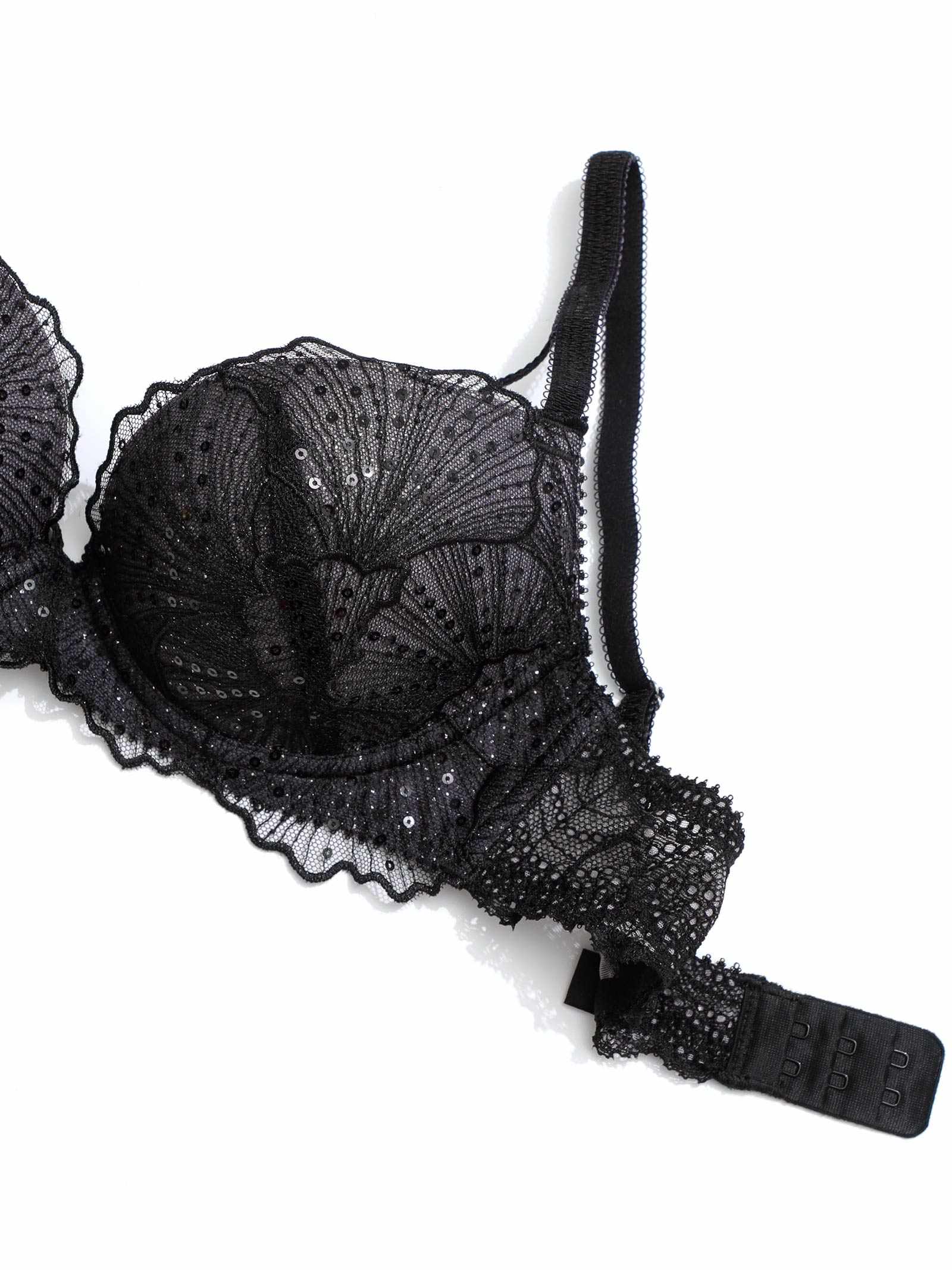 11/5再販!【Mivera&/みゆうプロデュース】Luminous Shell Line bra ルミナスシェルラインブラ / BLACK