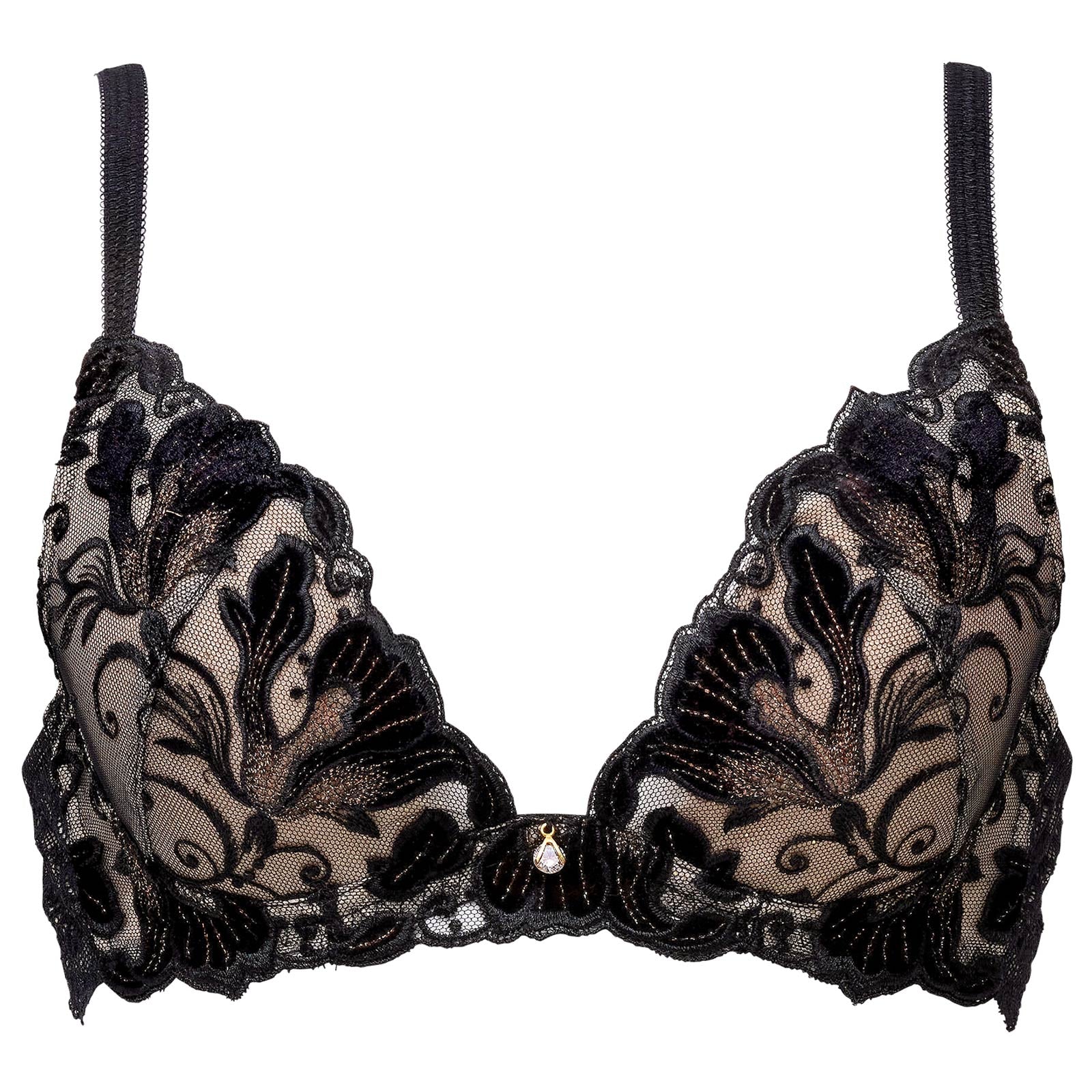 【Mivera&/みゆうプロデュース】Oriental Blossom Bra オリエンタルブロッサムブラ/BLACK