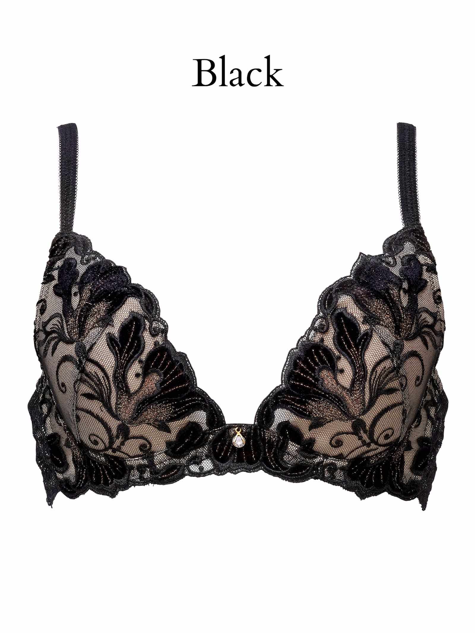 【Mivera&/みゆうプロデュース】Oriental Blossom Bra オリエンタルブロッサムブラ/BLACK