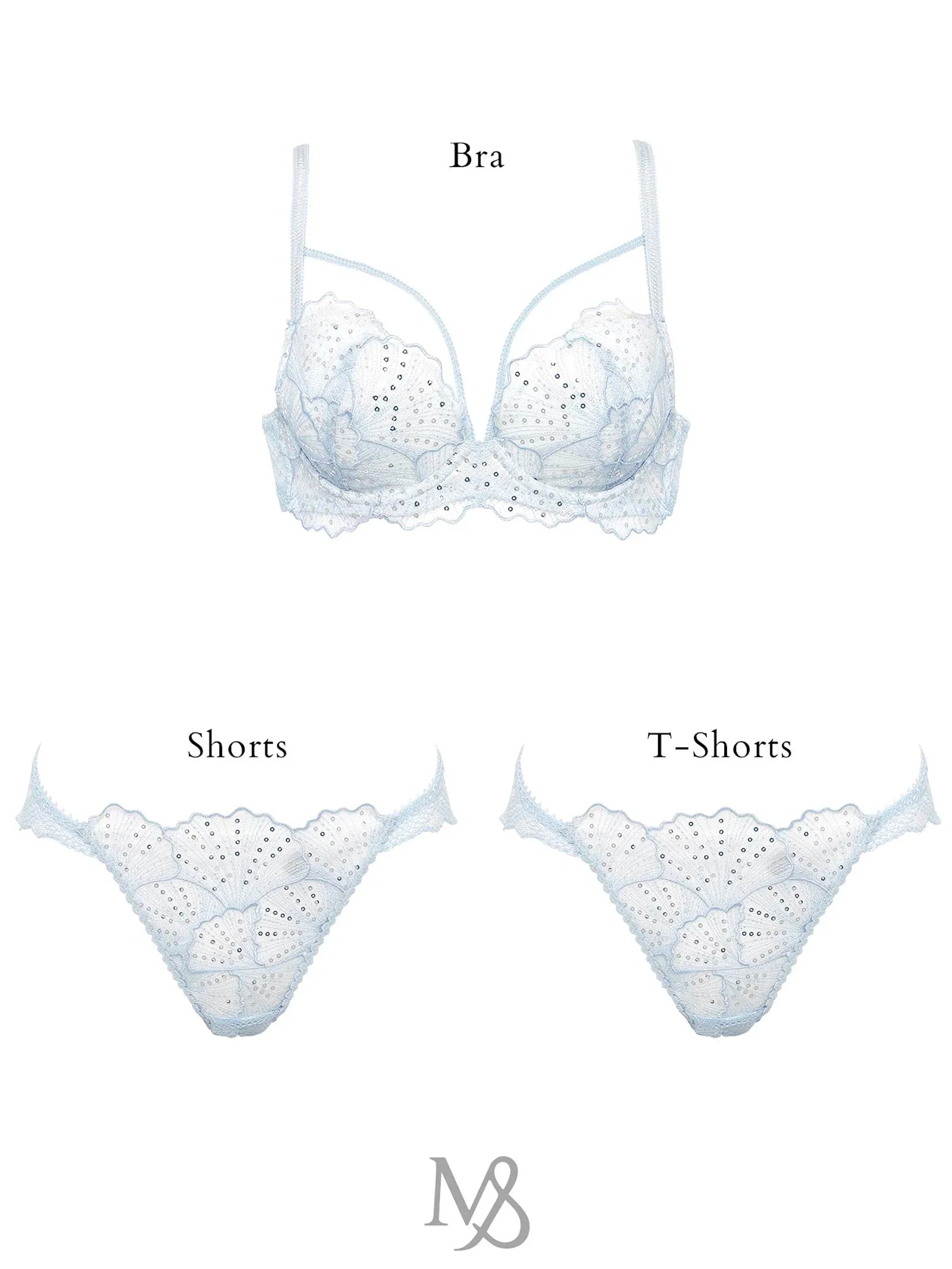 【Mivera&/みゆうプロデュース】Luminous Shell Line Shorts ルミナスシェルライン ショーツ