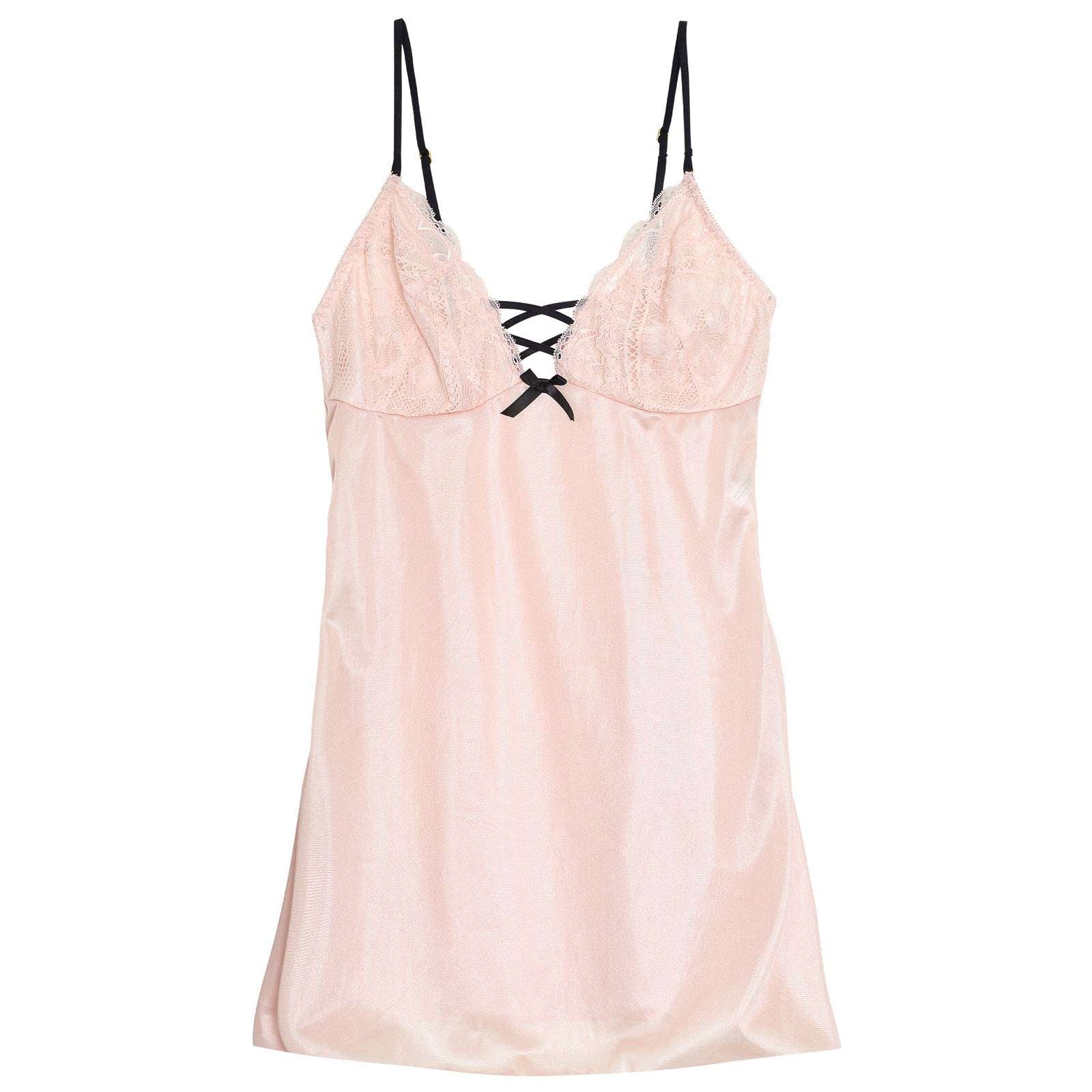 12/4再販!スモーキーレースアップベビードール