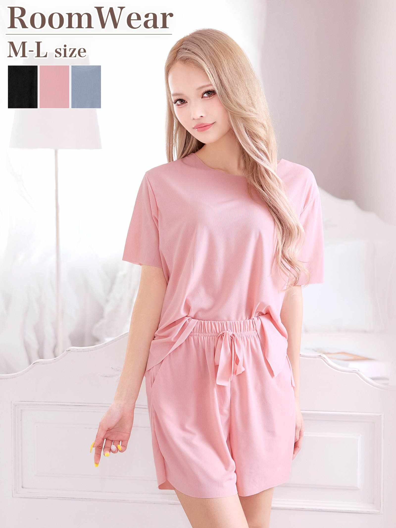 4/25新作!冷感リラックス半袖トップス&ショートパンツルームウェア