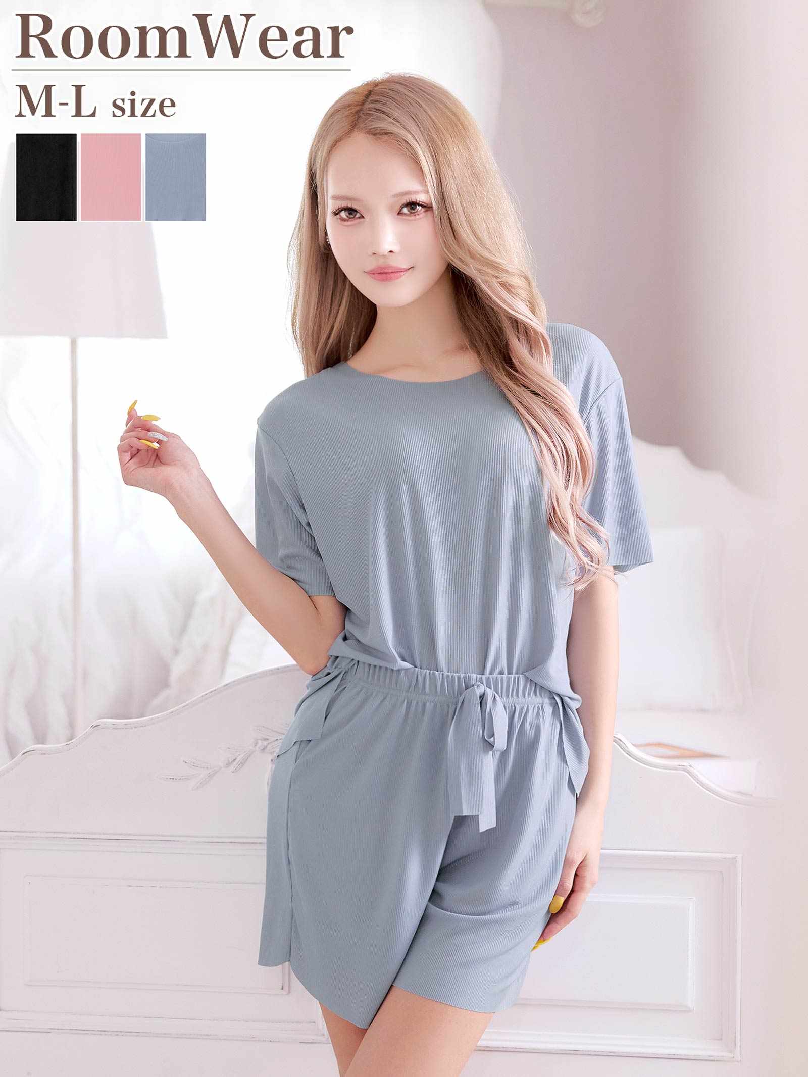 4/25新作!冷感リラックス半袖トップス&ショートパンツルームウェア
