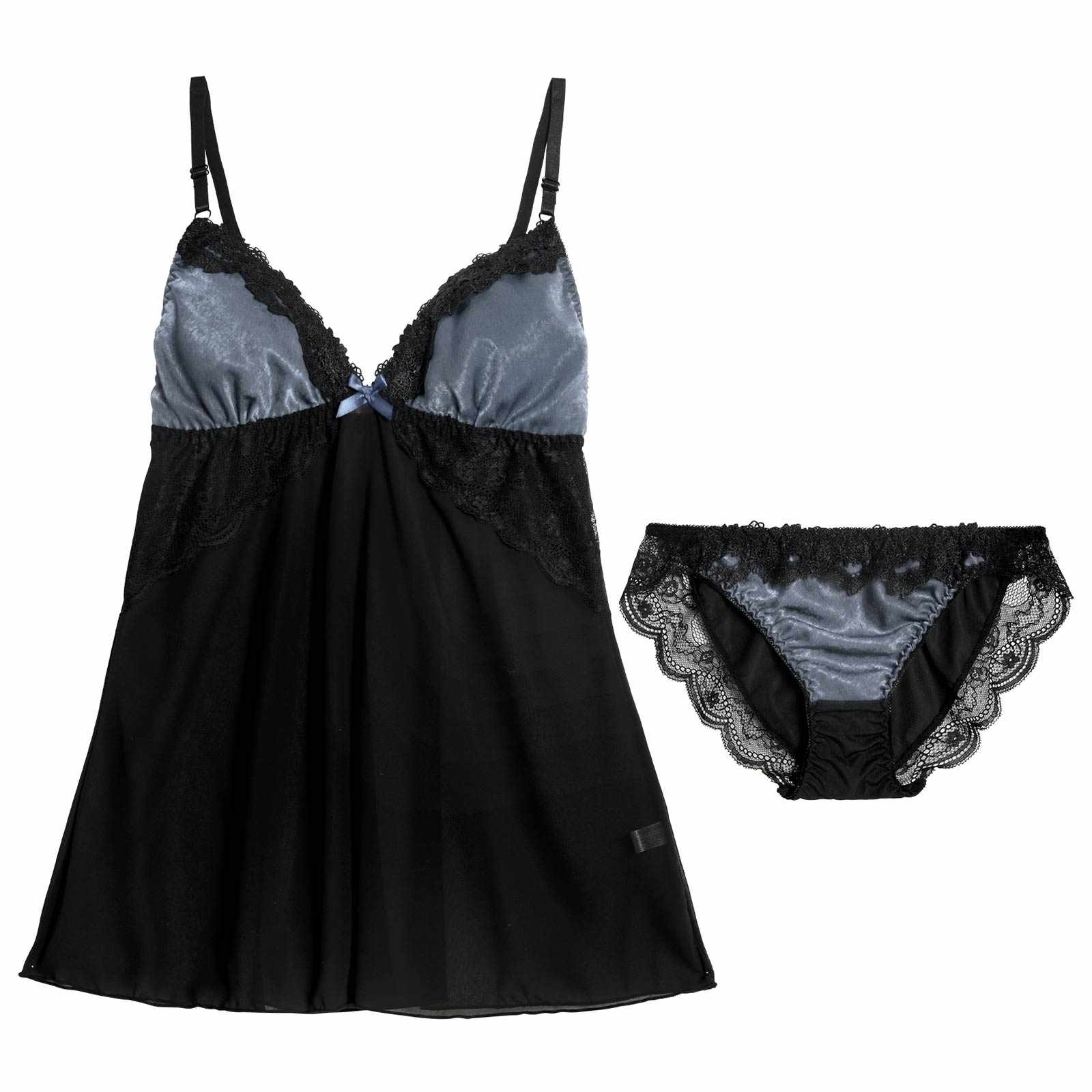 11/28新作!シックサテンレーシィベビードール