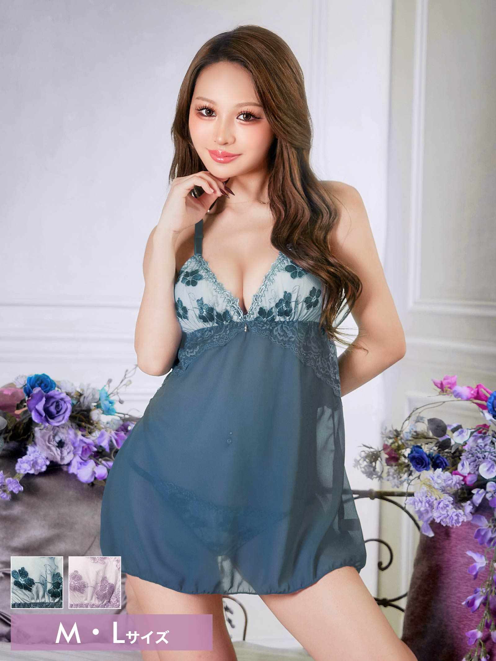 2/23新作!エレガンスシアーフルールベビードール