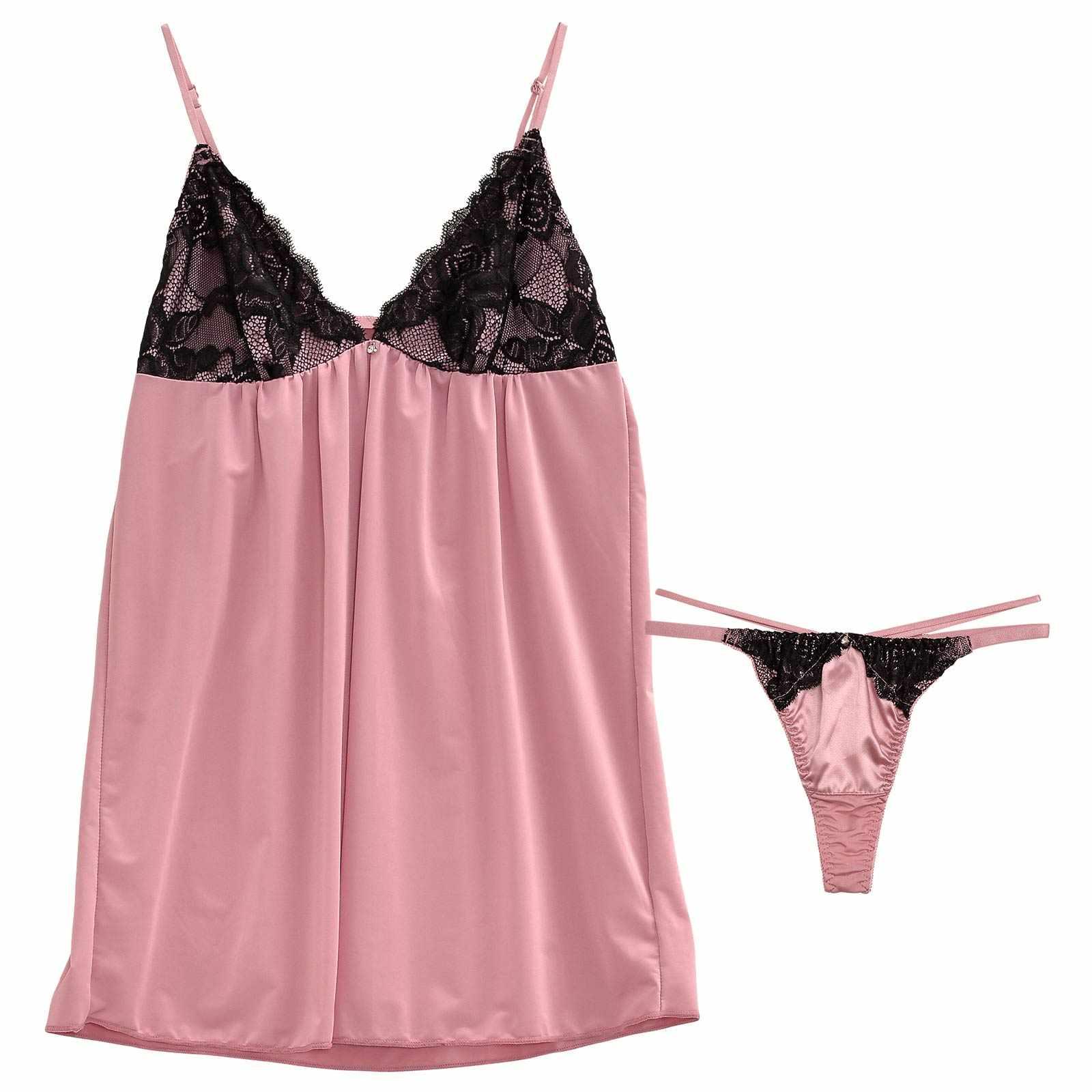 2/20再販!サテンflowerレースベビードール - 【公式】247Lingerie