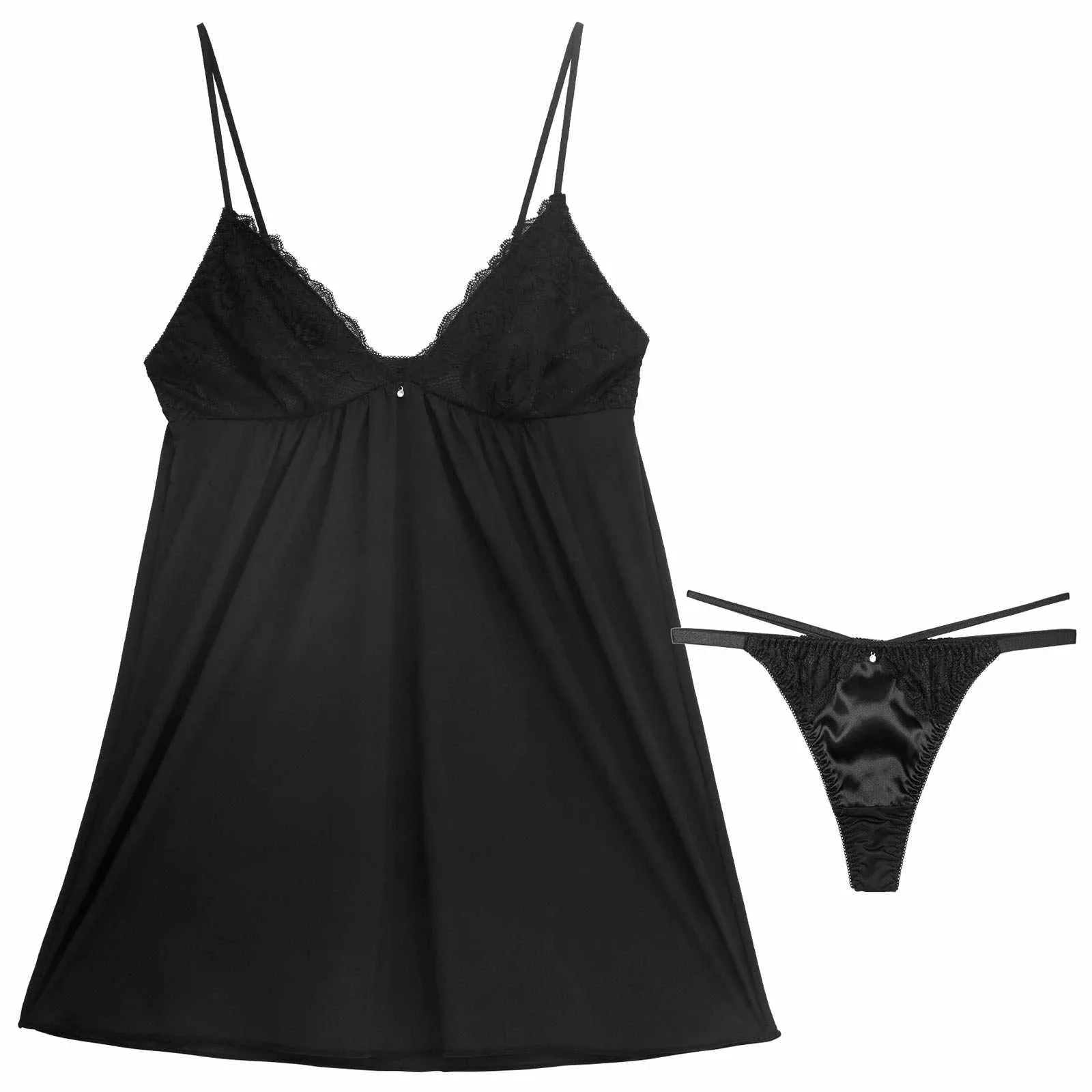 2/20再販!サテンflowerレースベビードール - 【公式】247Lingerie