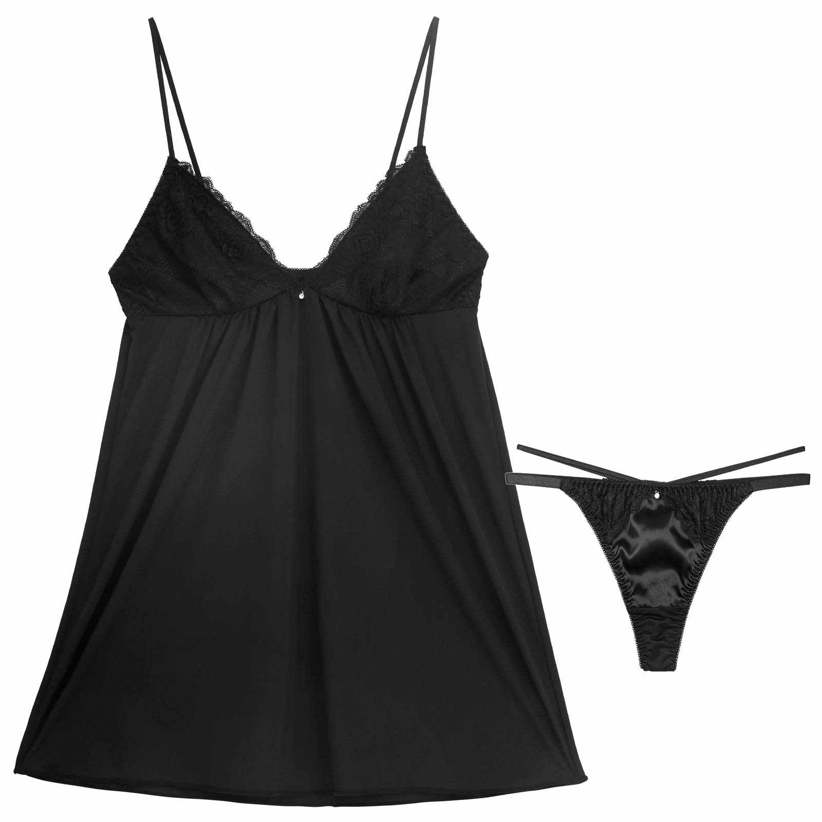 12/5再販!サテンflowerレースベビードール