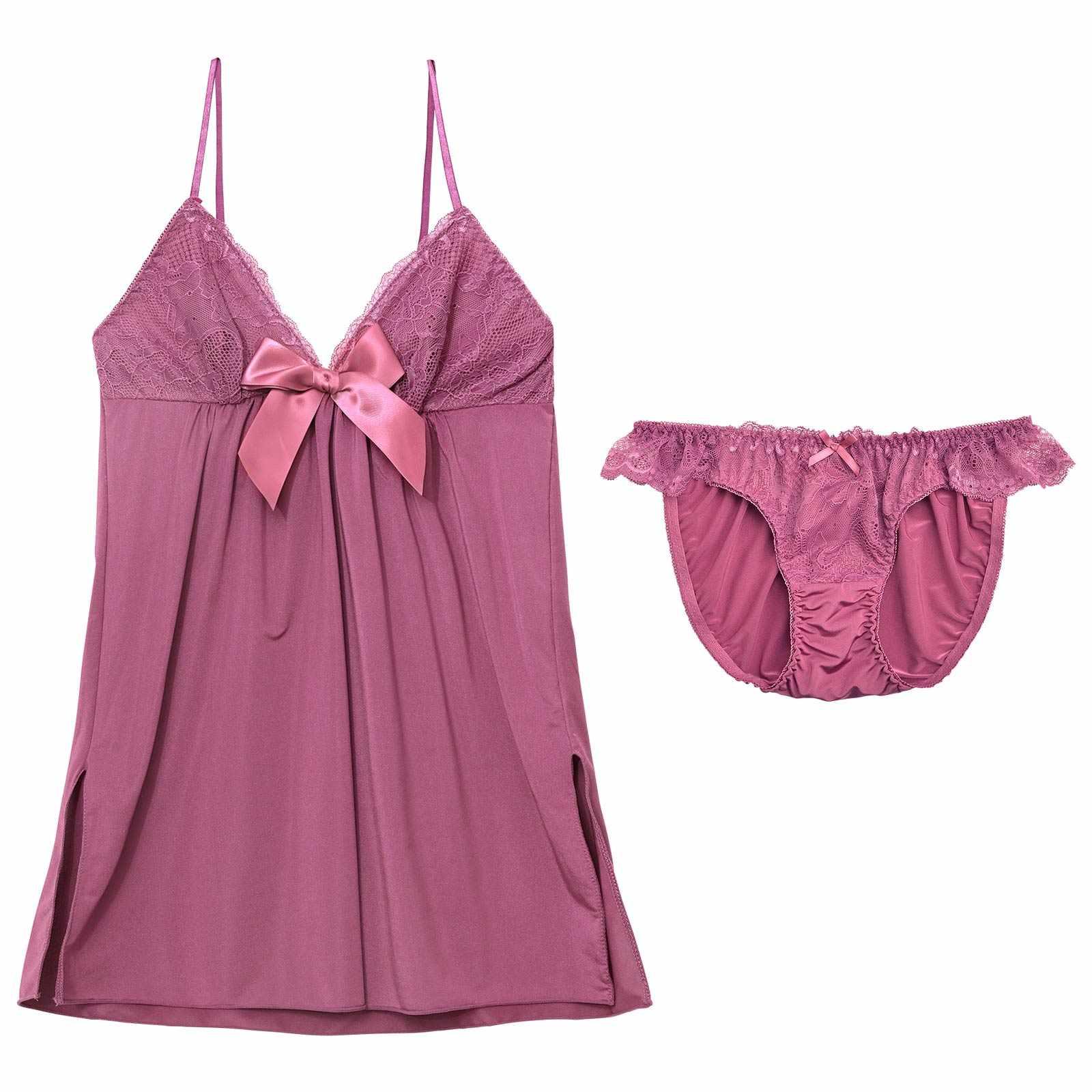 2/11再販!ワンカラーレースアップベビードール