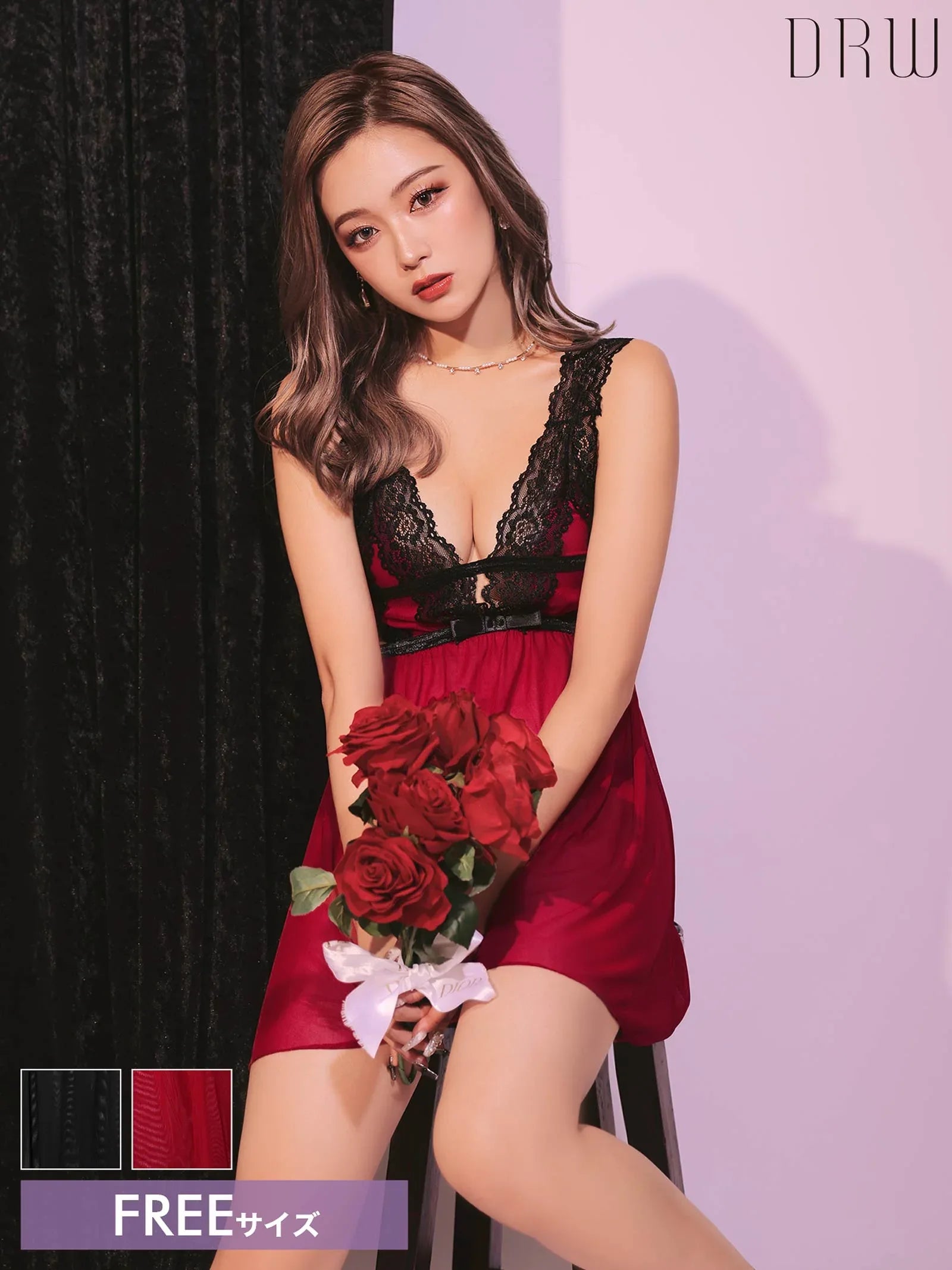 2/7再販!エプロン風レースリボンシアーベビードール - 【公式】247Lingerie