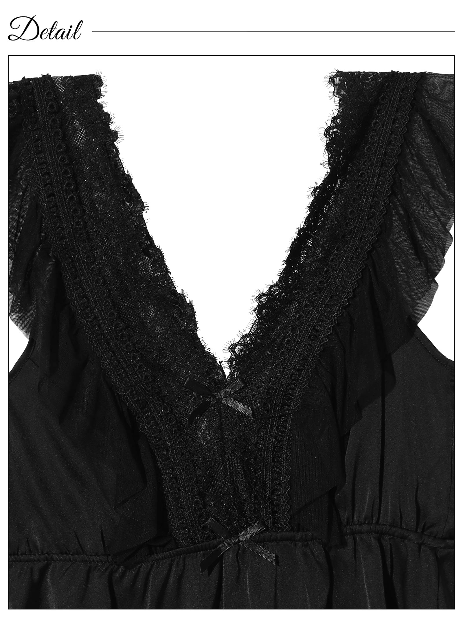 12/6再販!ラッセルレースフリルリボンベビードール