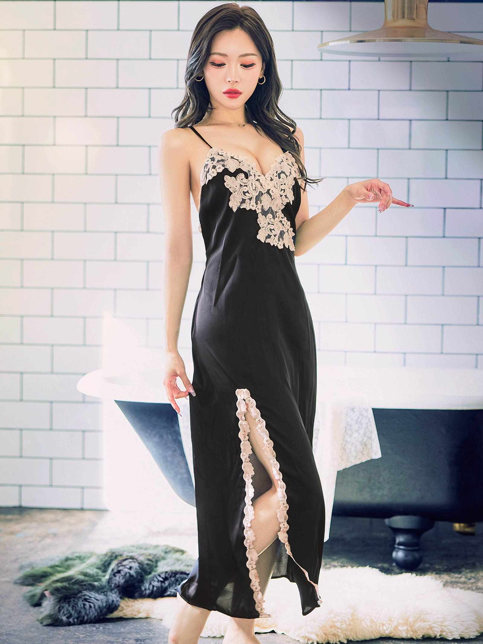 リッチボタニカルレースベビードール