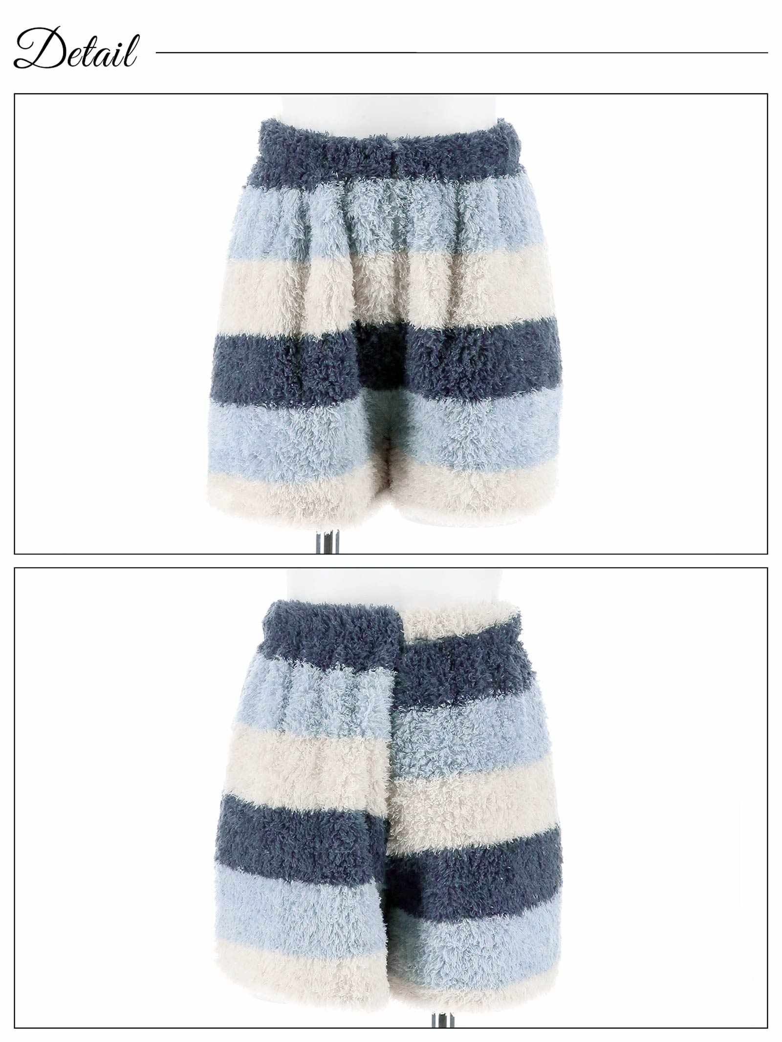 11/18再販!ボーダーフード付きパーカー&ショートパンツルームウェア