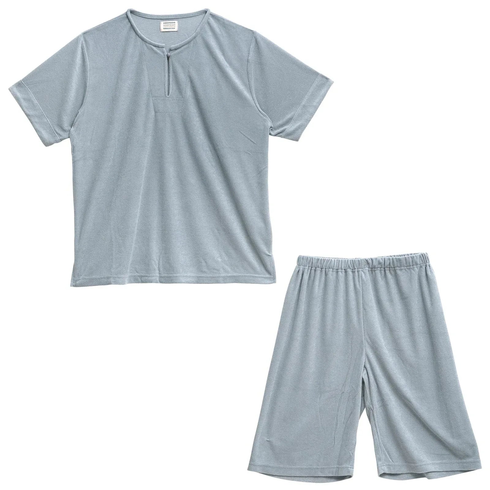 フロントスリットパイルトップス&ショートパンツルームウェア