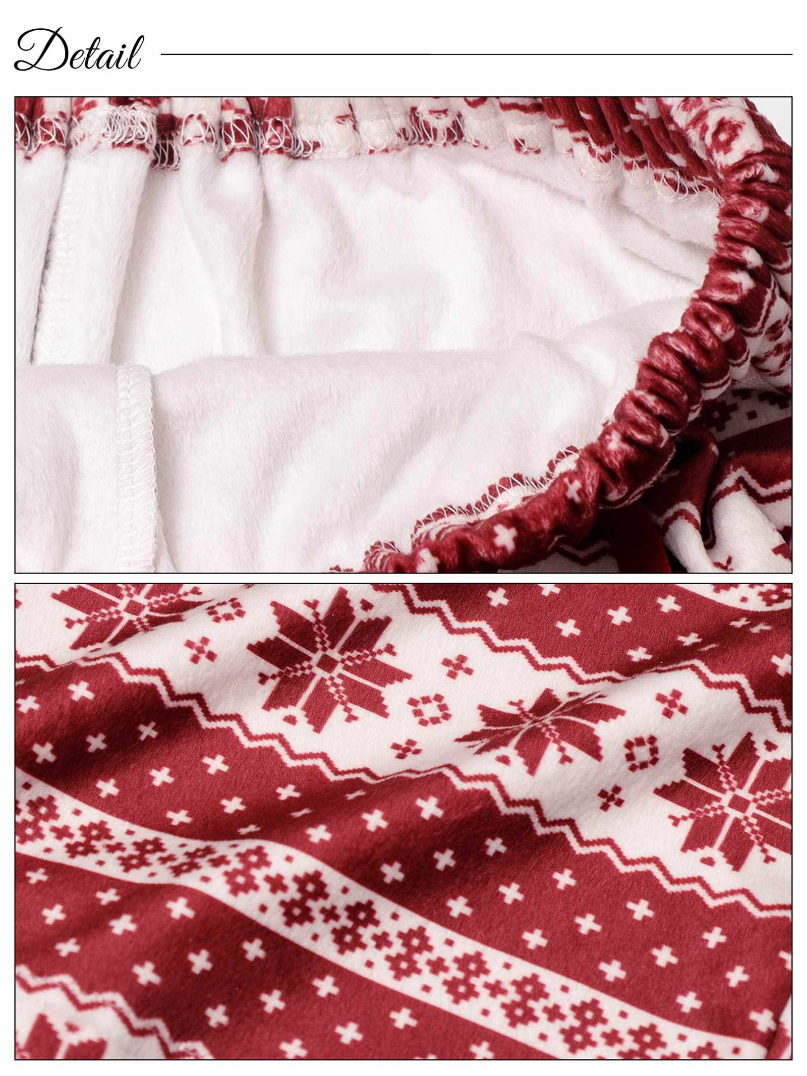 12/12新作!もこもこノルディック柄トップス&ロングパンツルームウェア