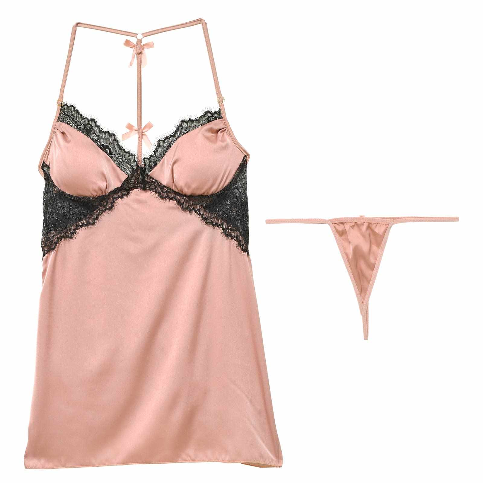 バックリボンコードベビードール