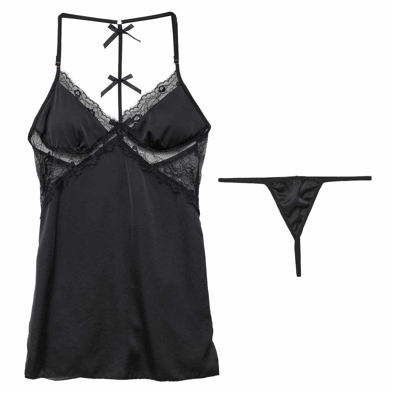 バックリボンコードベビードール