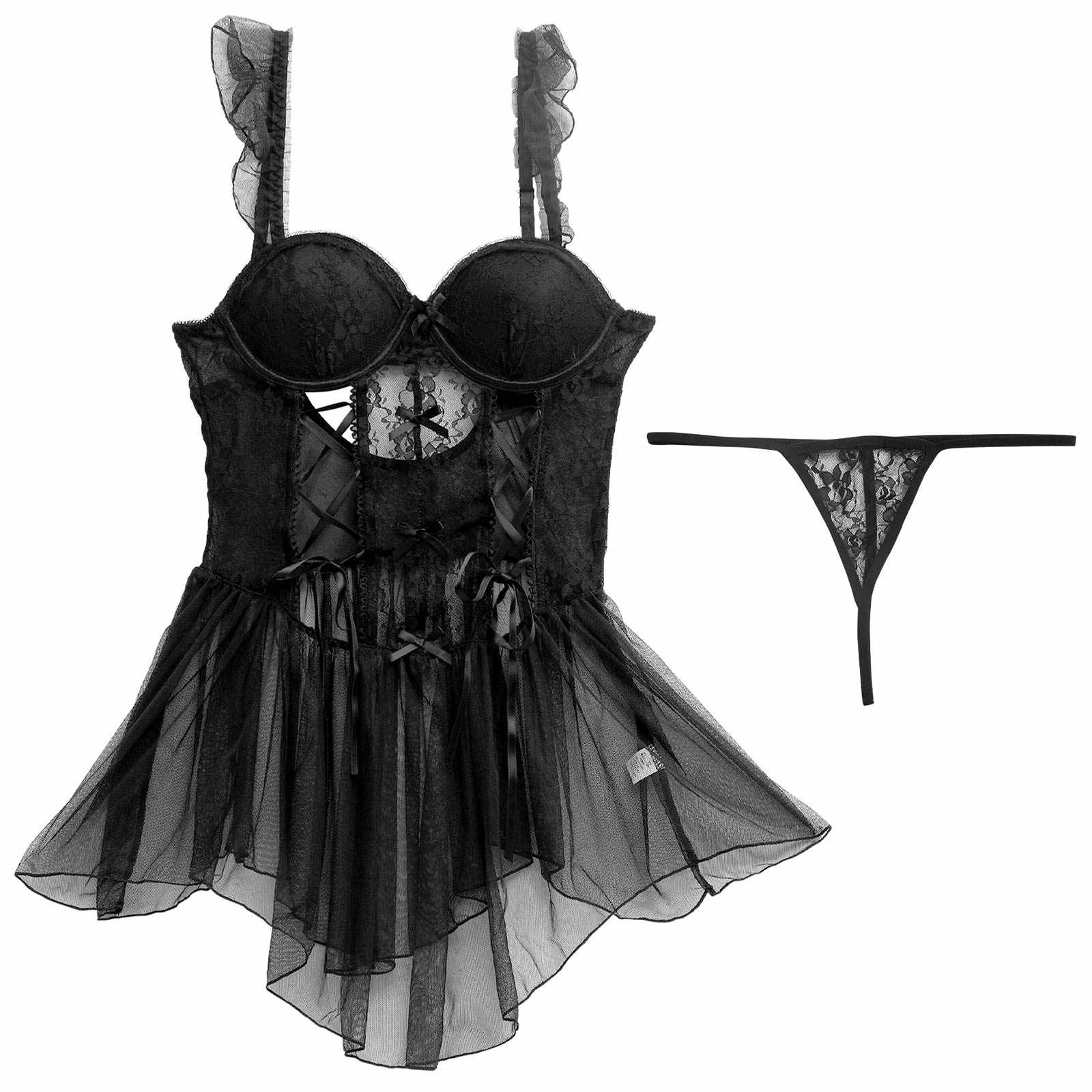 11/5再販!スピンドルコルセットレースベビードール