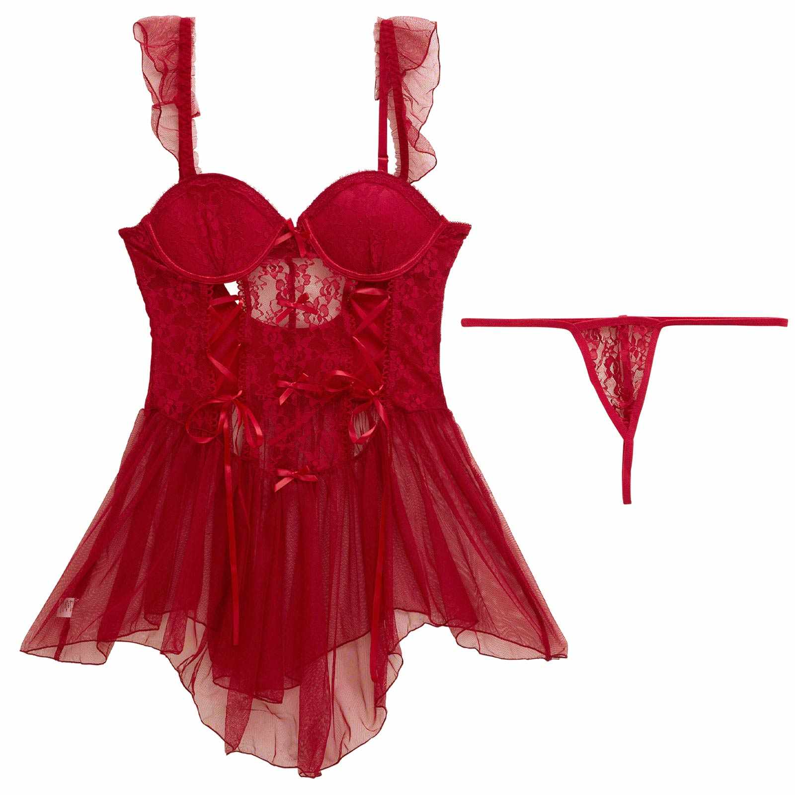 11/5再販!スピンドルコルセットレースベビードール