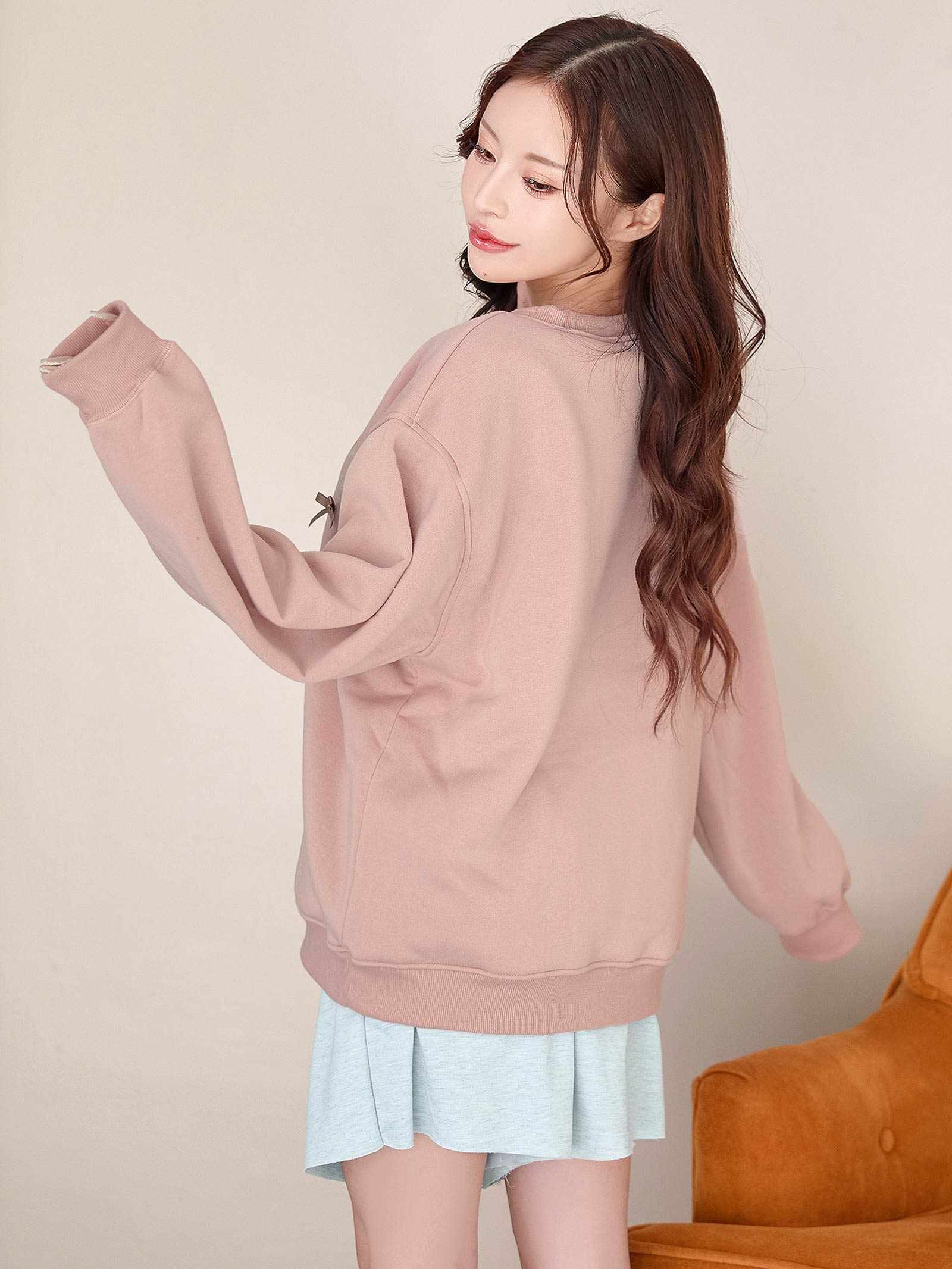 11/28新作!リボンロゴ裏起毛スウェットルームウェア