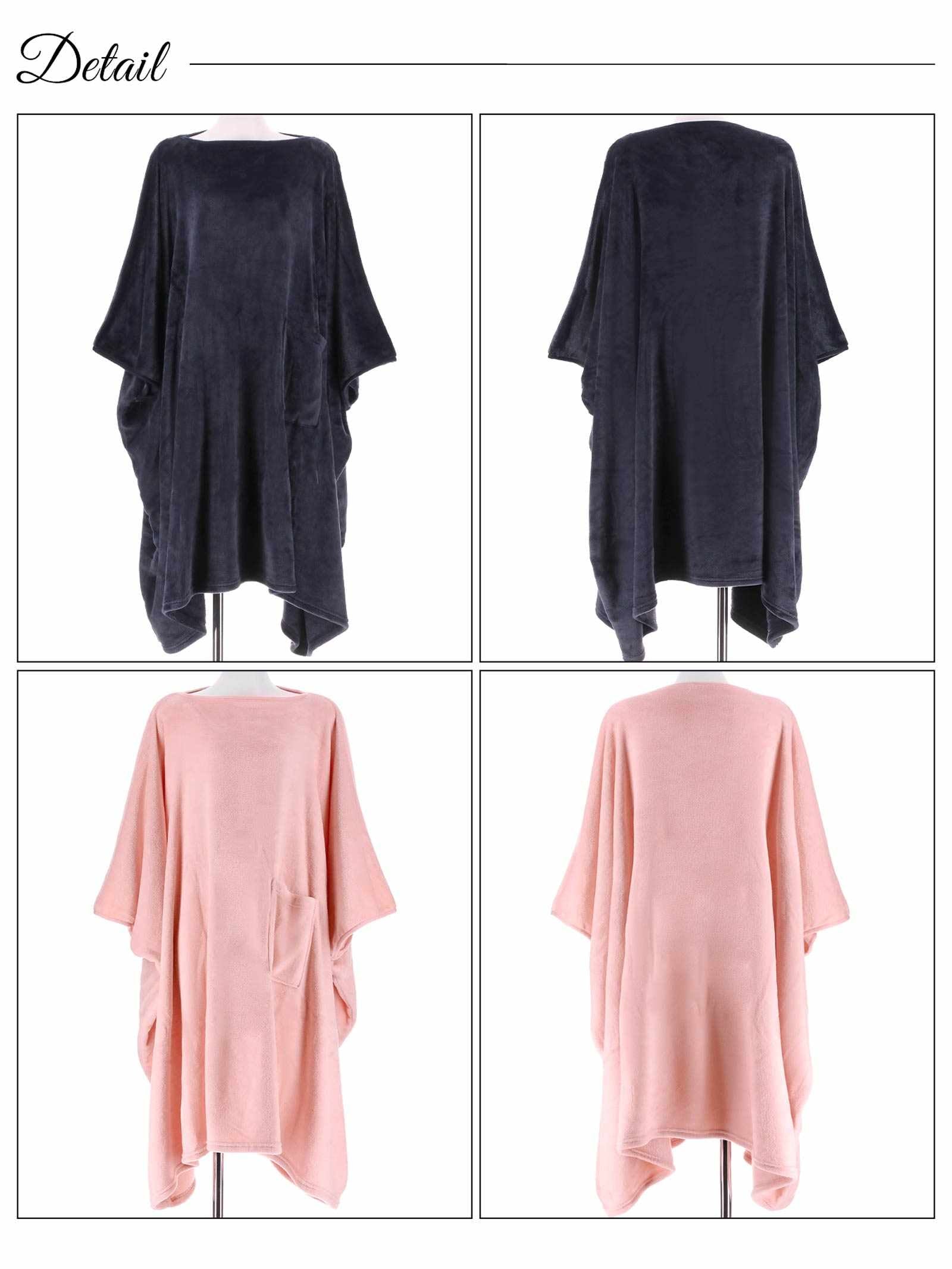 11/12新作!ポケット付きモコモコ着るブランケット