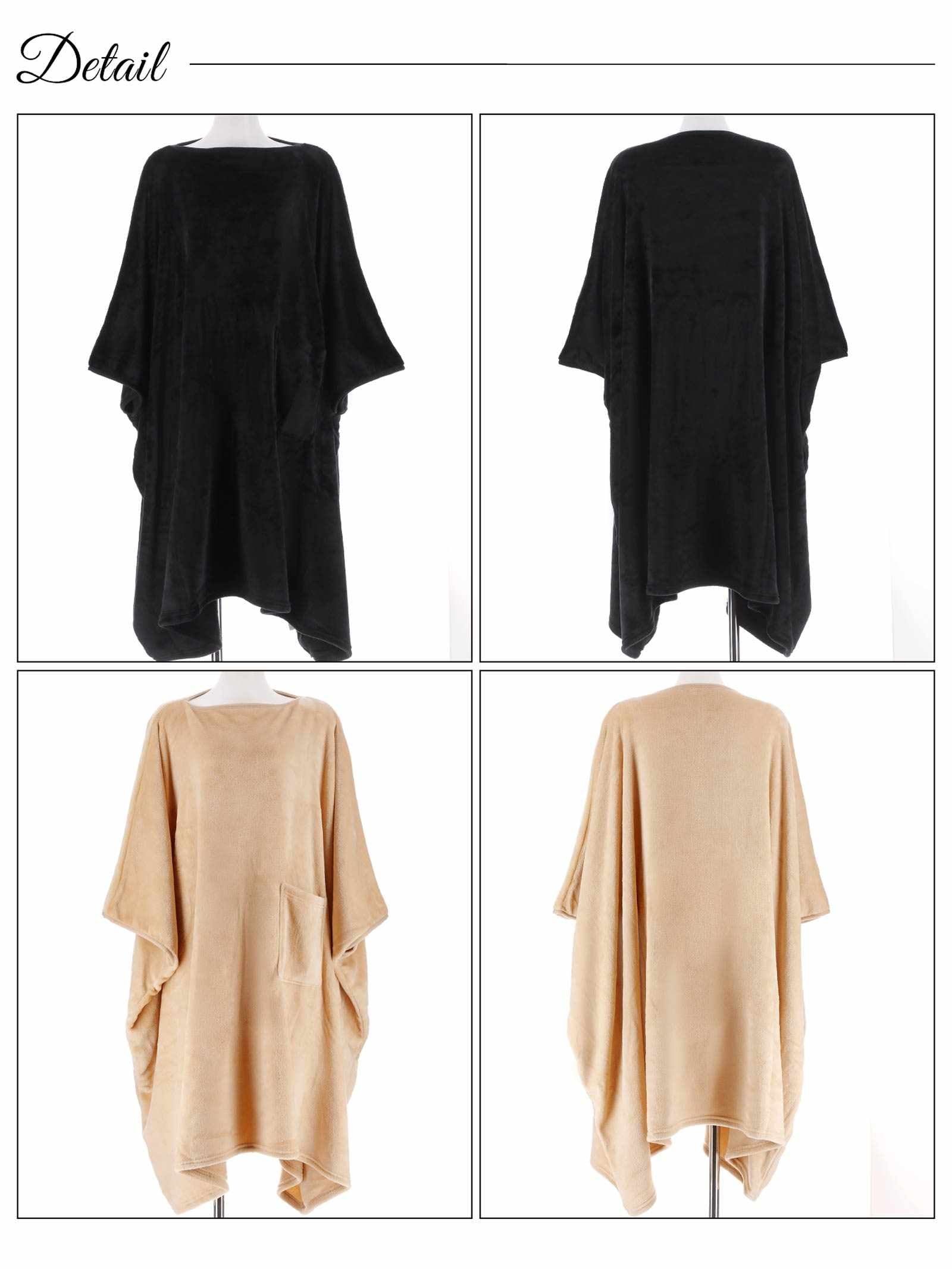 11/12新作!ポケット付きモコモコ着るブランケット