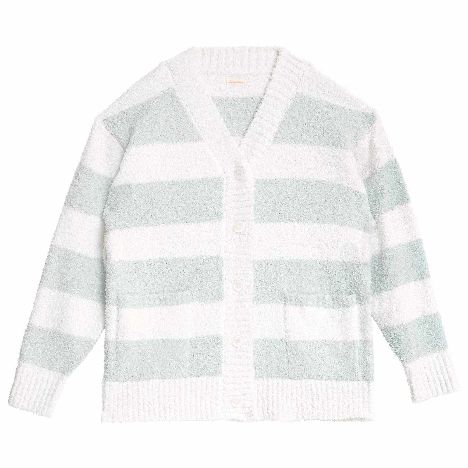 11/24新作!モールニットボーダーカーディガンルームウェア