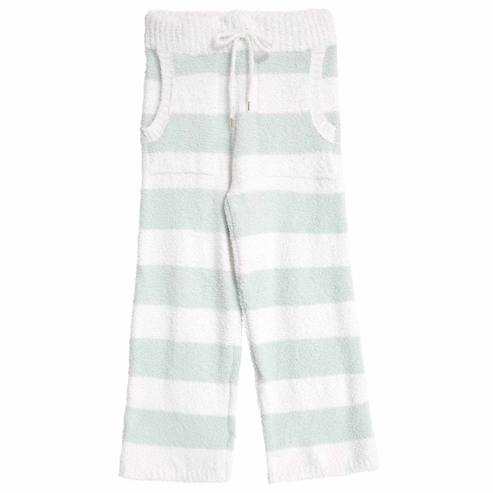 11/24新作!モールニットボーダーロングパンツルームウェア